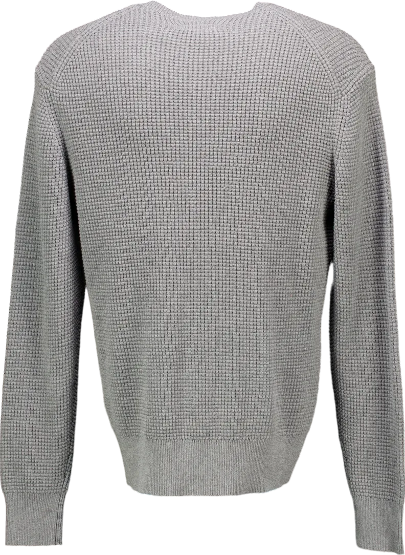 AllSaints Grey Waffle Knit Jumper UK XL