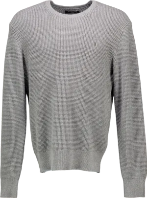 AllSaints Grey Waffle Knit Jumper UK XL