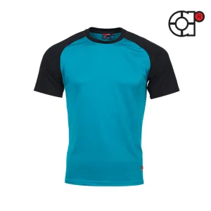 ARORA SHORT SLEEVE MICROFIBER RAGLAN TEE (TURQUOISE)