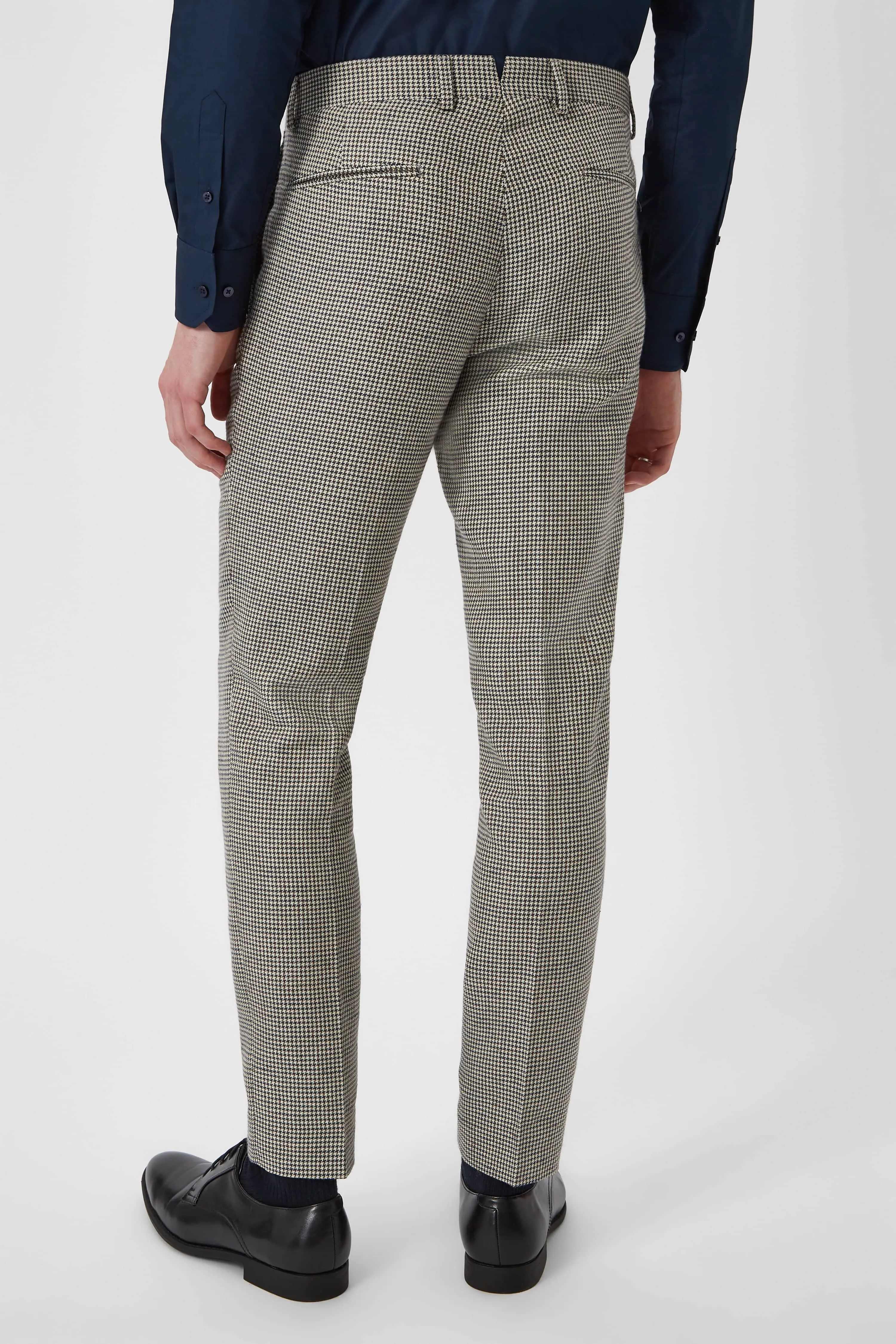 Avebury Slim Fit Brown Check Trousers - ARCHIVE