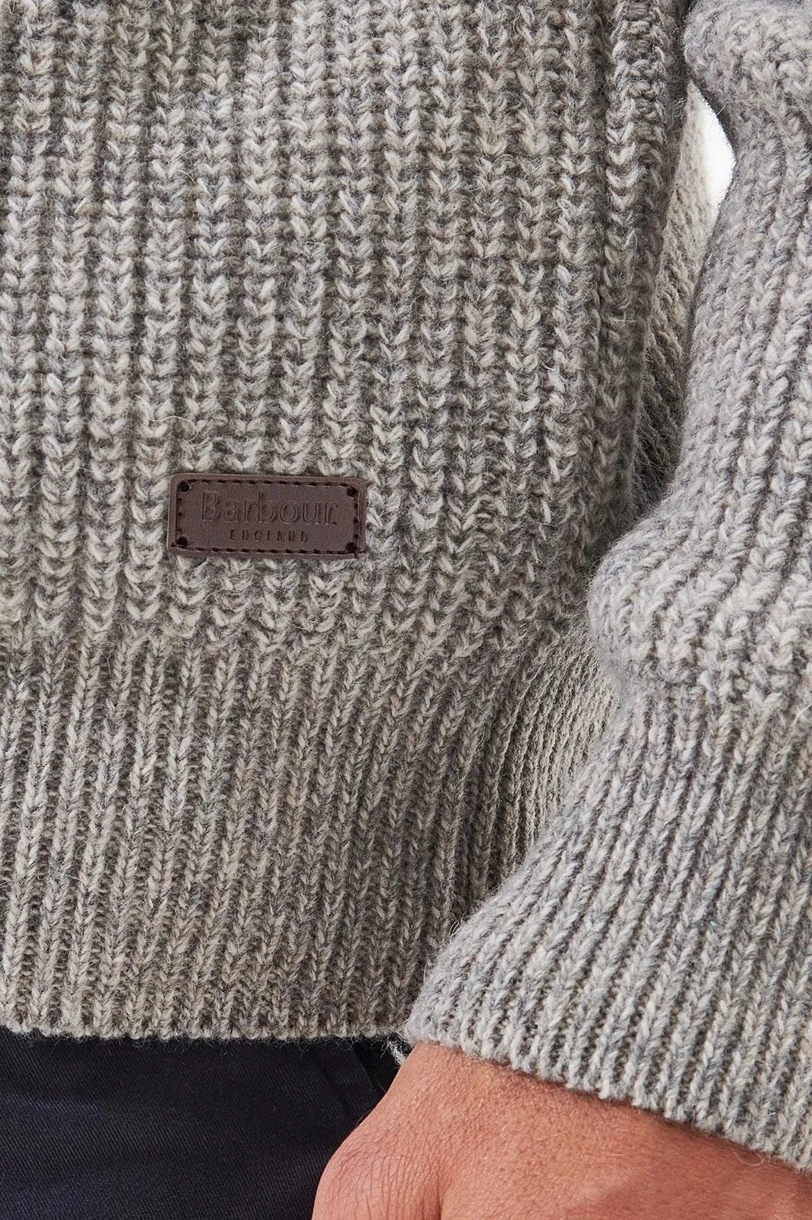 Barbour Sweater Horseford Crew neck in Stone MKN1113ST51