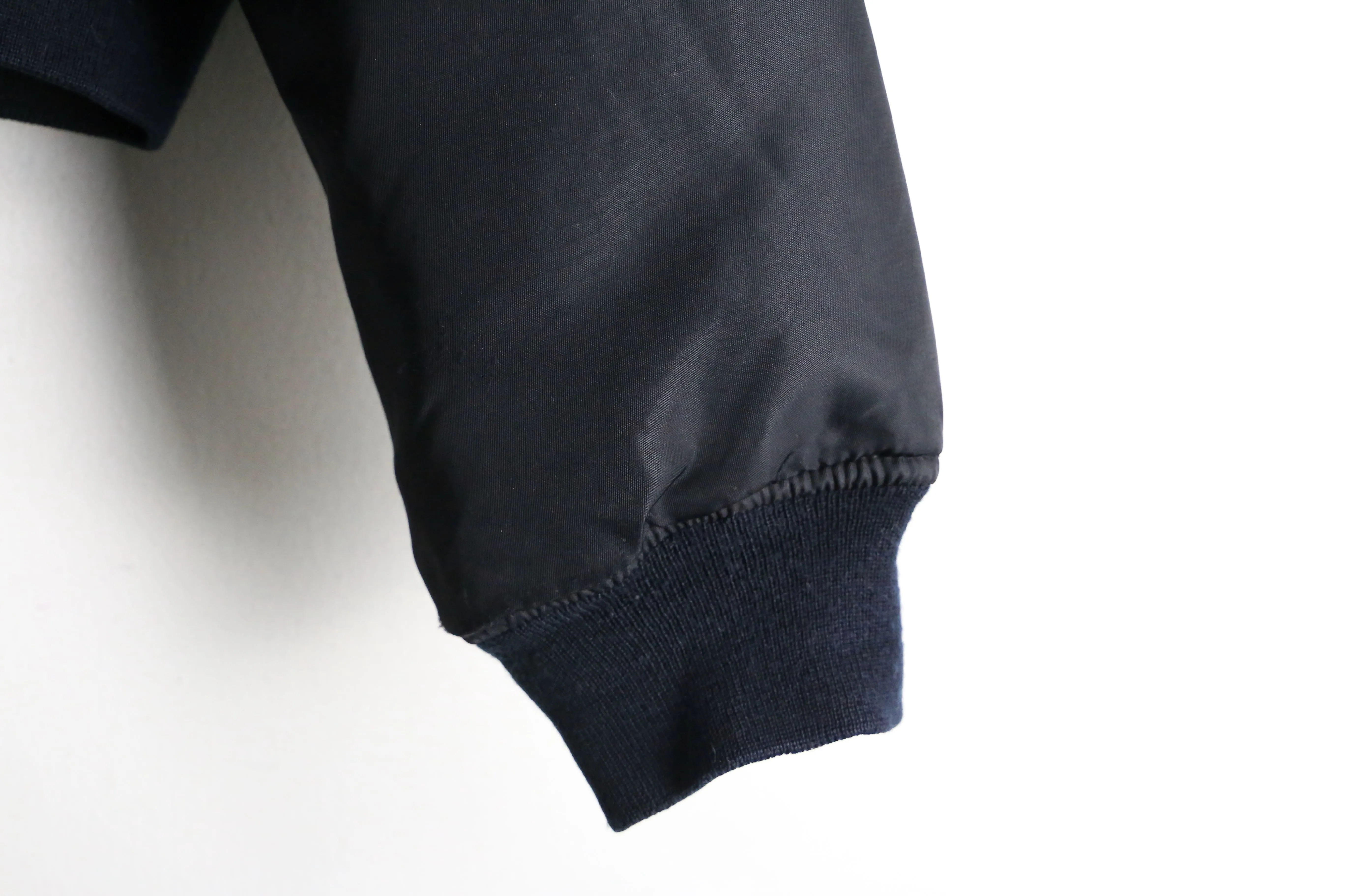 black color short length flight jacket