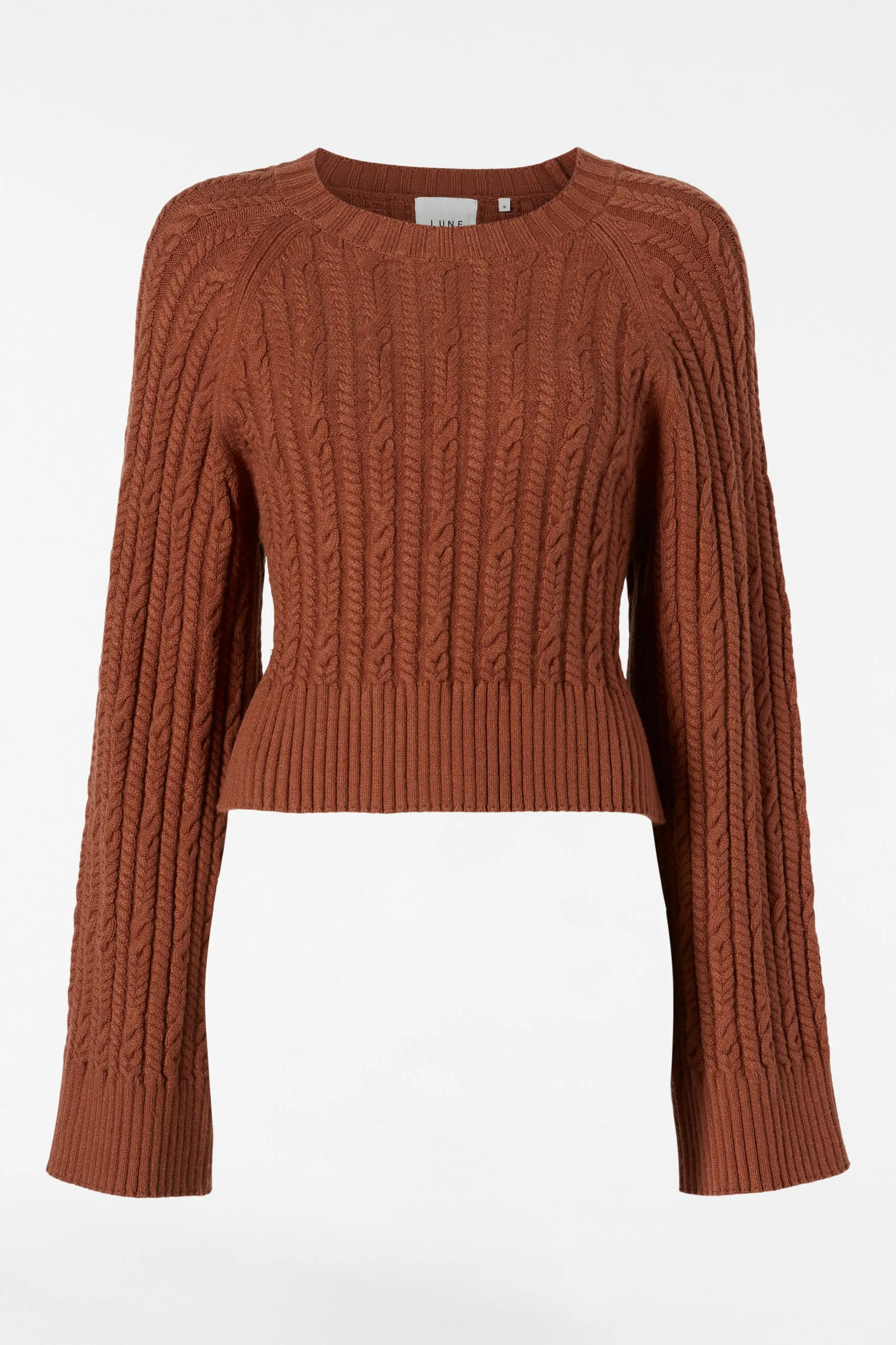 Blake Cable Knit Crewneck Sweater - Nuthatch