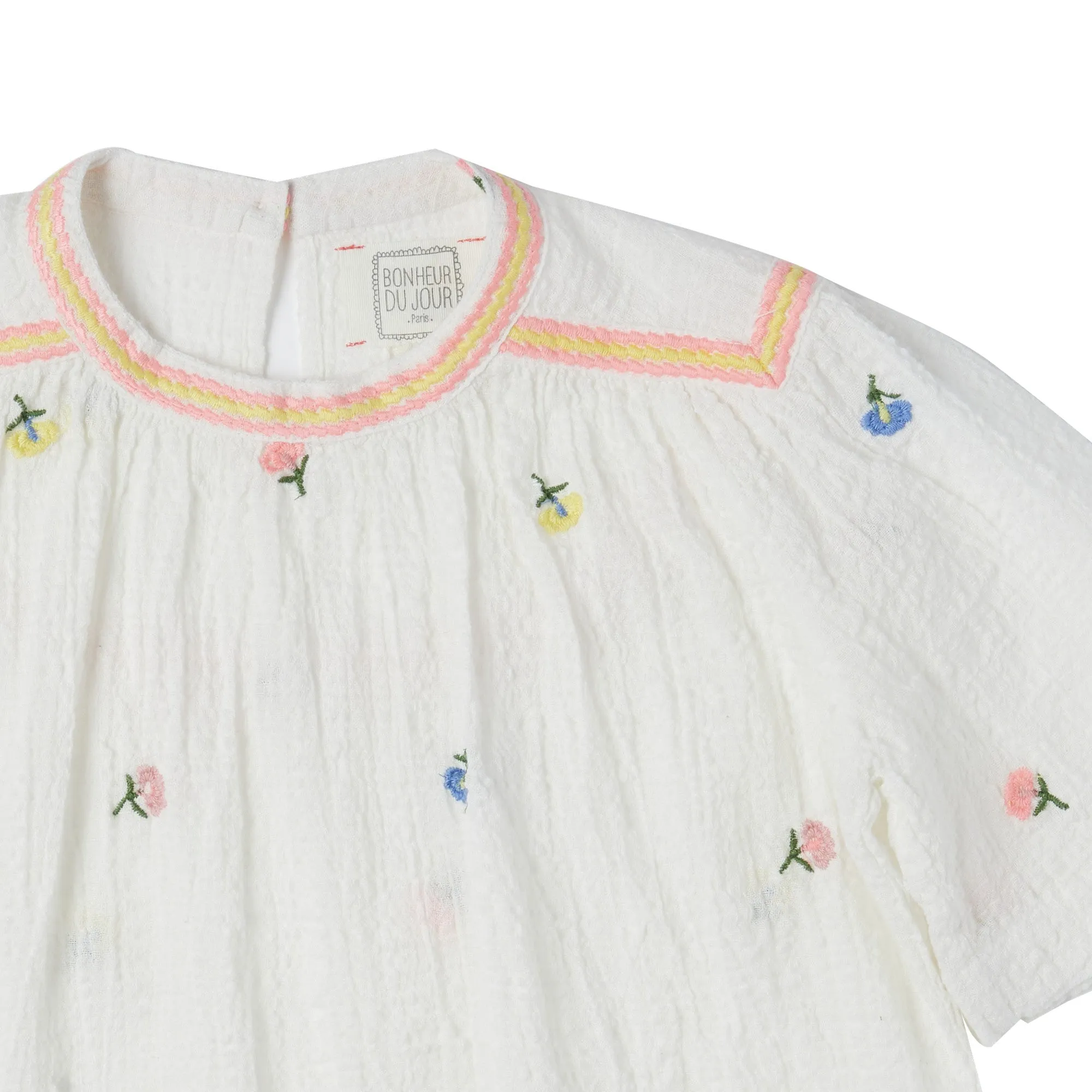 Bonheur du Jour Paris Marthe Baby   Girl Blouse Blanc