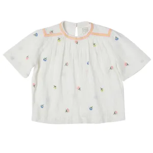 Bonheur du Jour Paris Marthe Baby   Girl Blouse Blanc