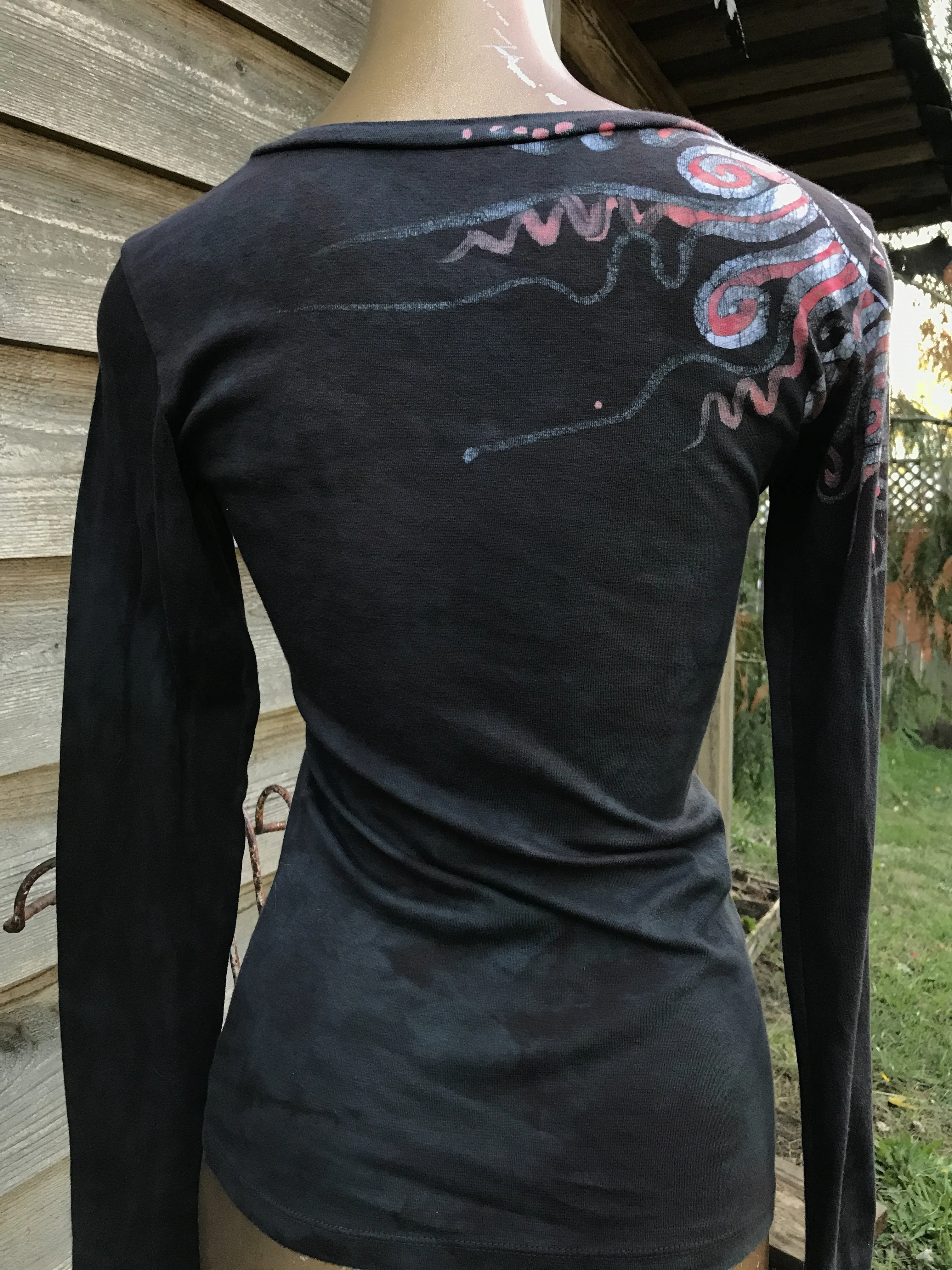 Brave The Storm Handmade Long Sleeve Batik Top