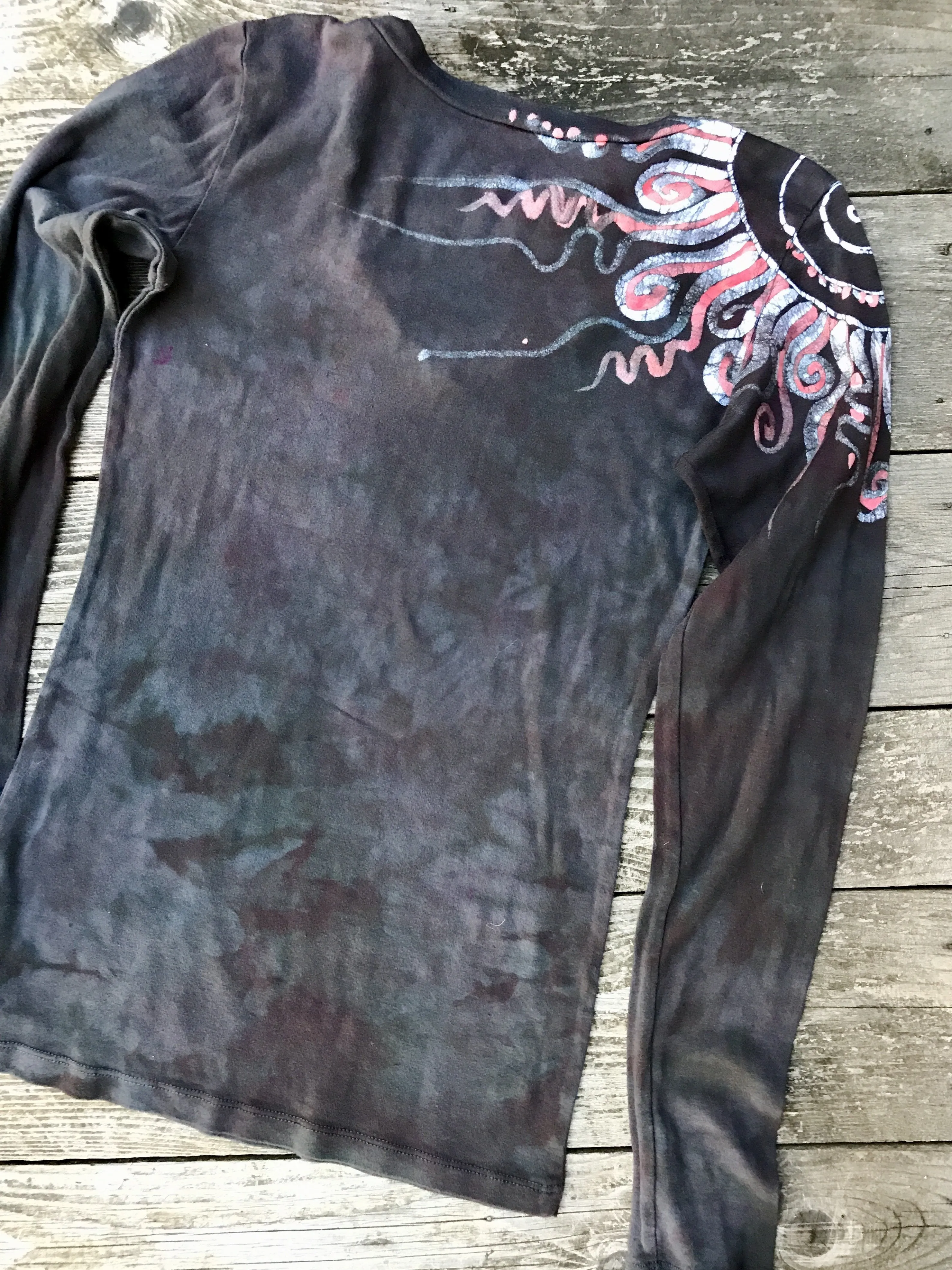 Brave The Storm Handmade Long Sleeve Batik Top