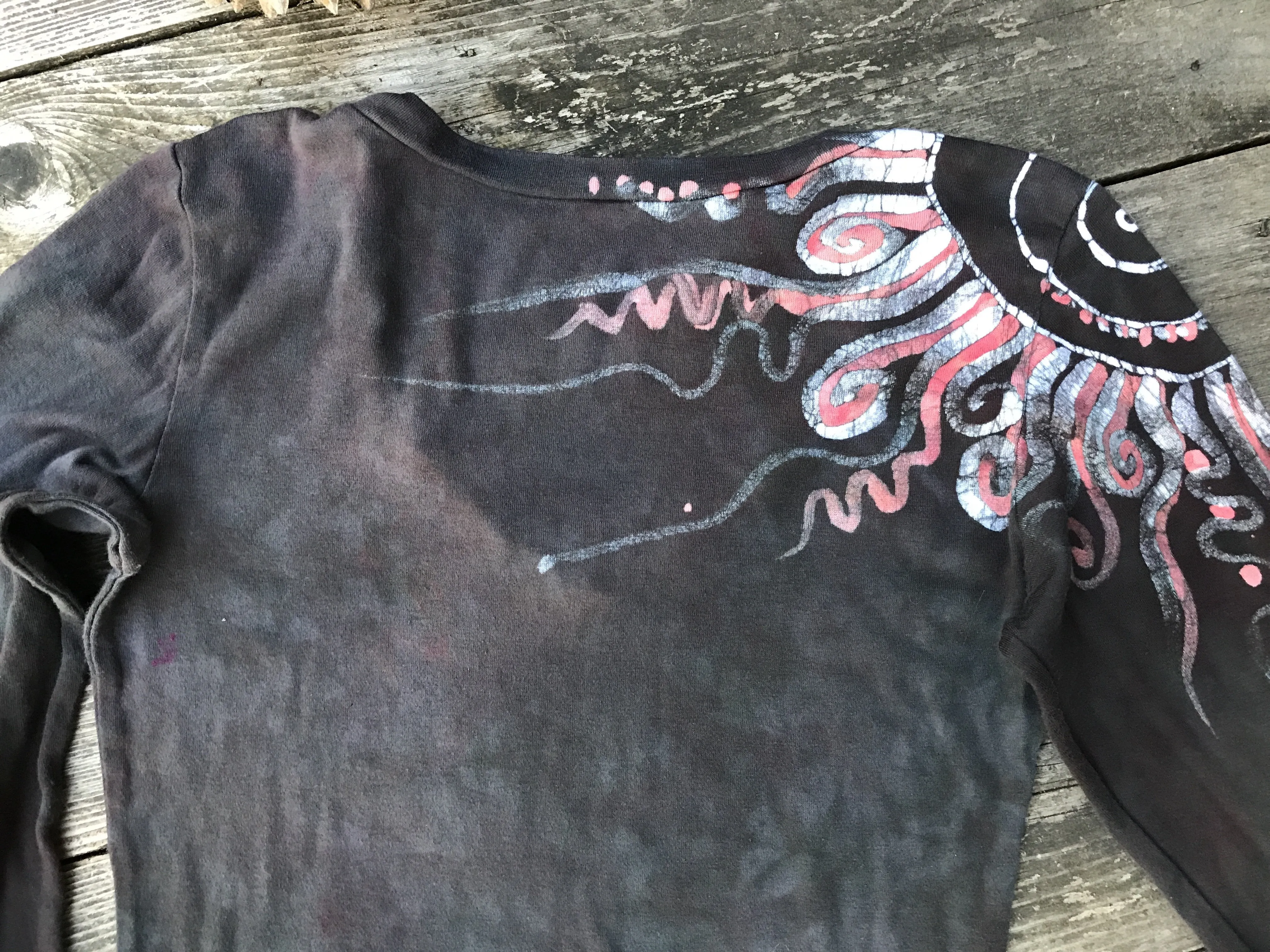 Brave The Storm Handmade Long Sleeve Batik Top