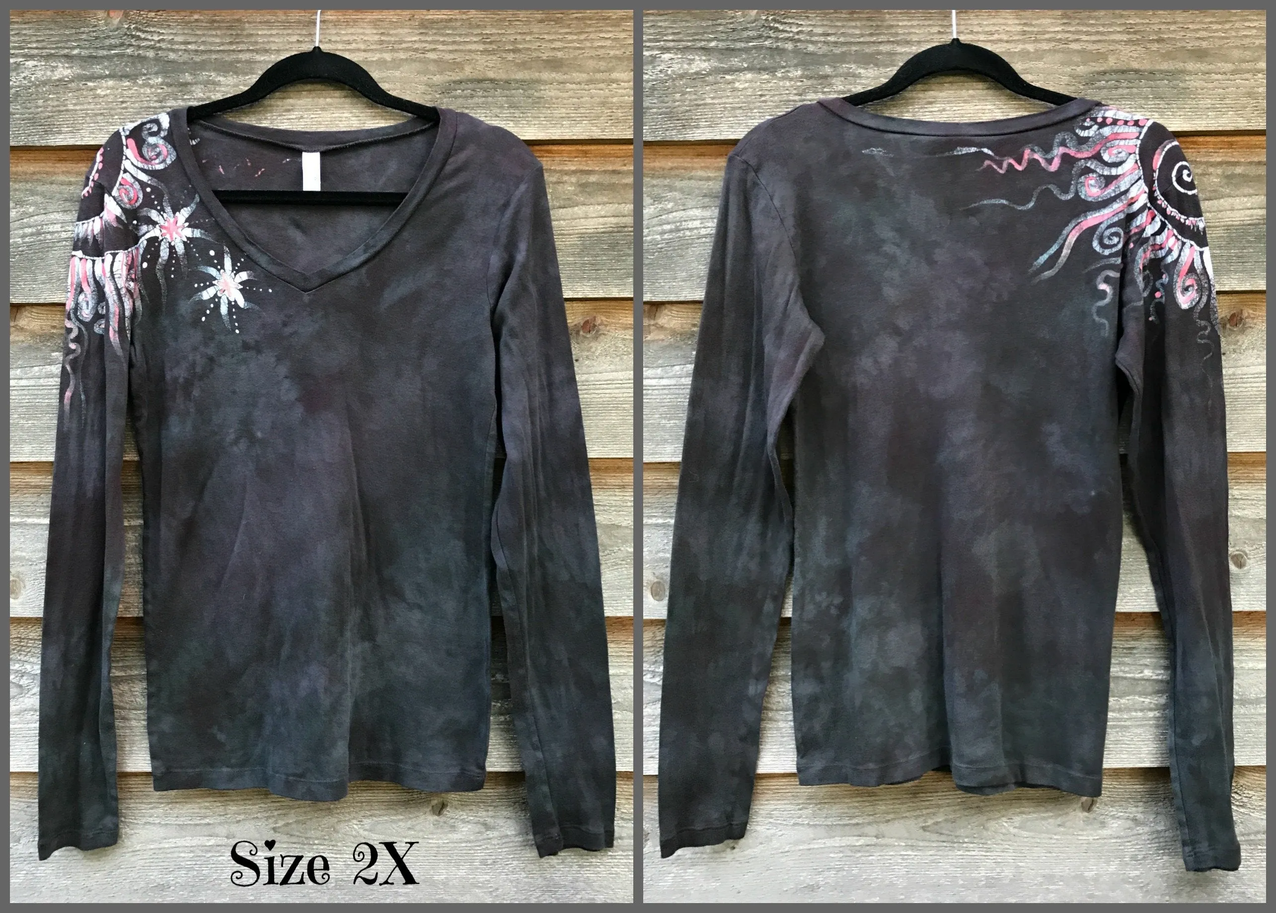 Brave The Storm Handmade Long Sleeve Batik Top