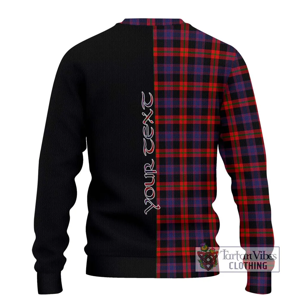 Brown (Broun) Tartan Ugly Sweater with Family Crest and Half Of Me Style