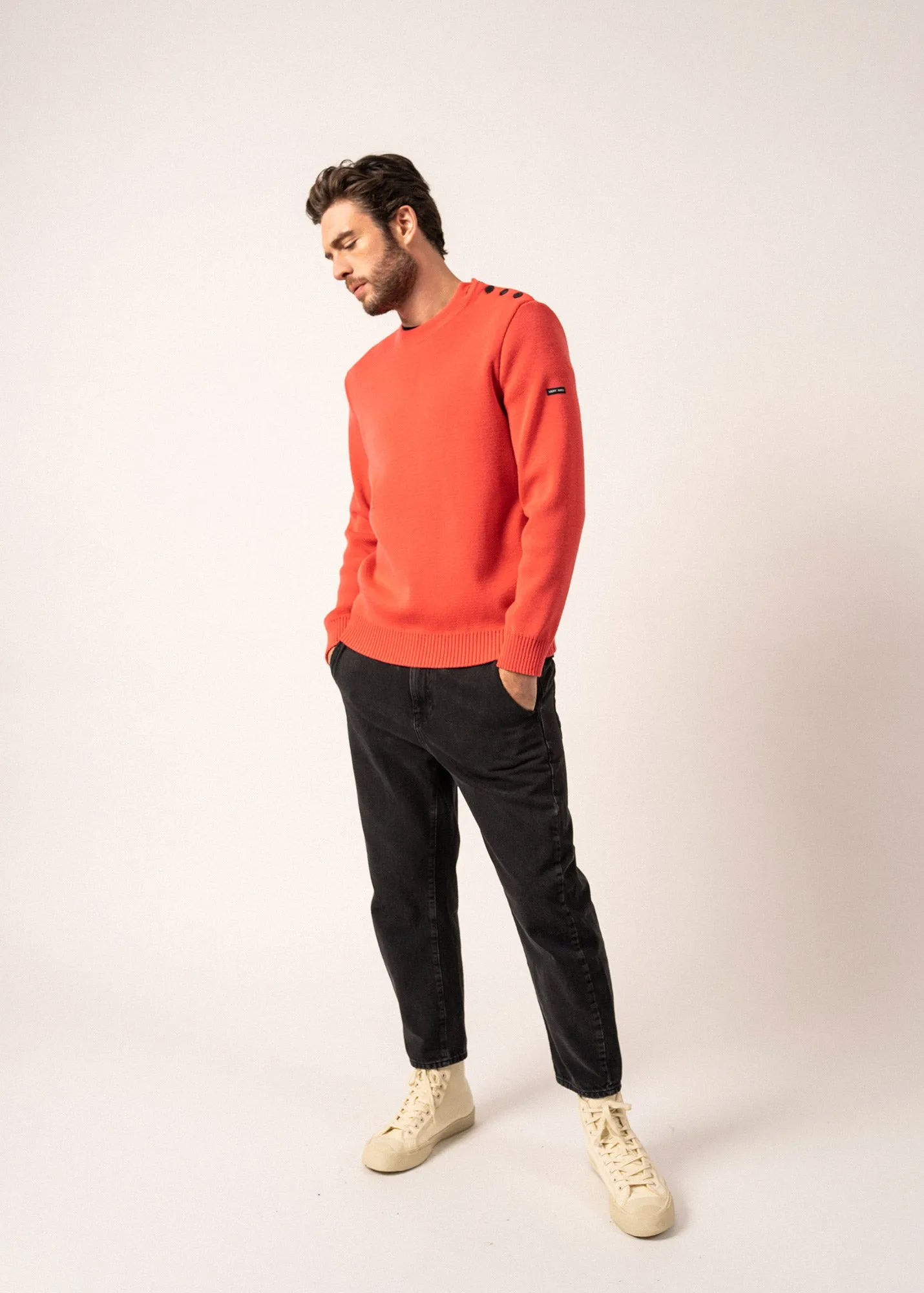 Cancale sailor jumper - regular fit, in pure new wool (DOLY)