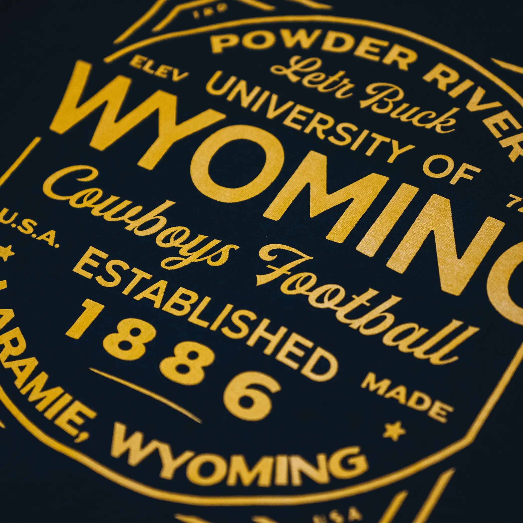 Carhartt Wyoming Cowboys Football Type Design