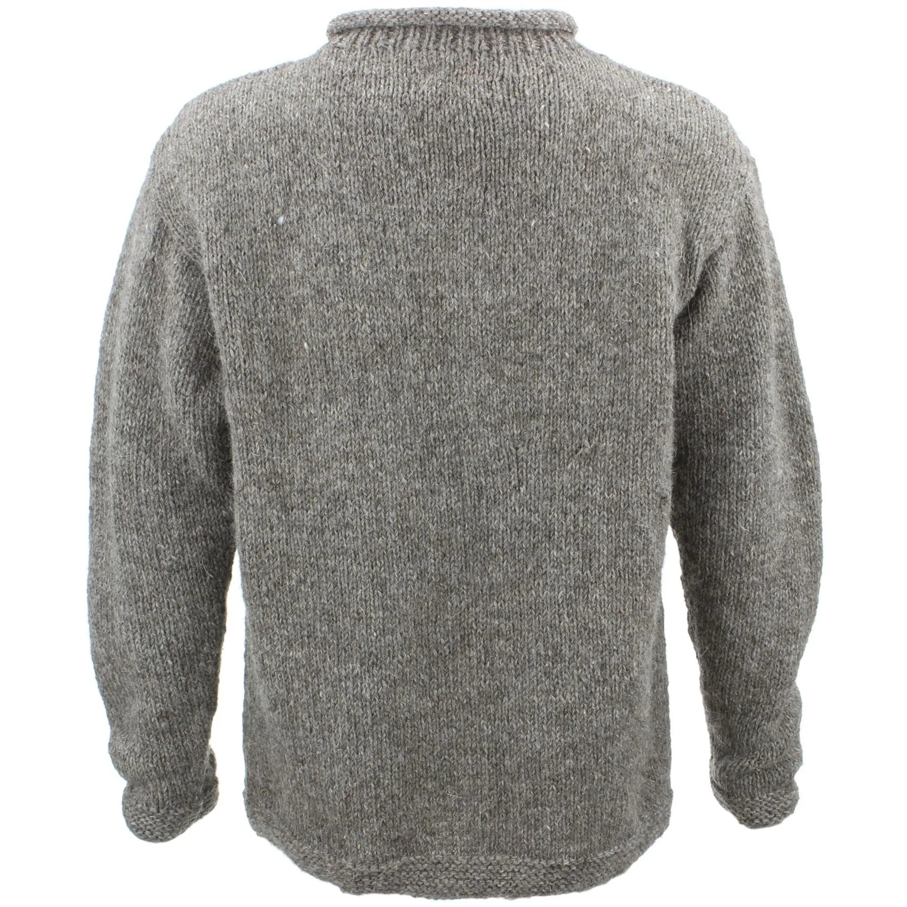 Chunky Wool Knit Star Jumper - Oatmeal