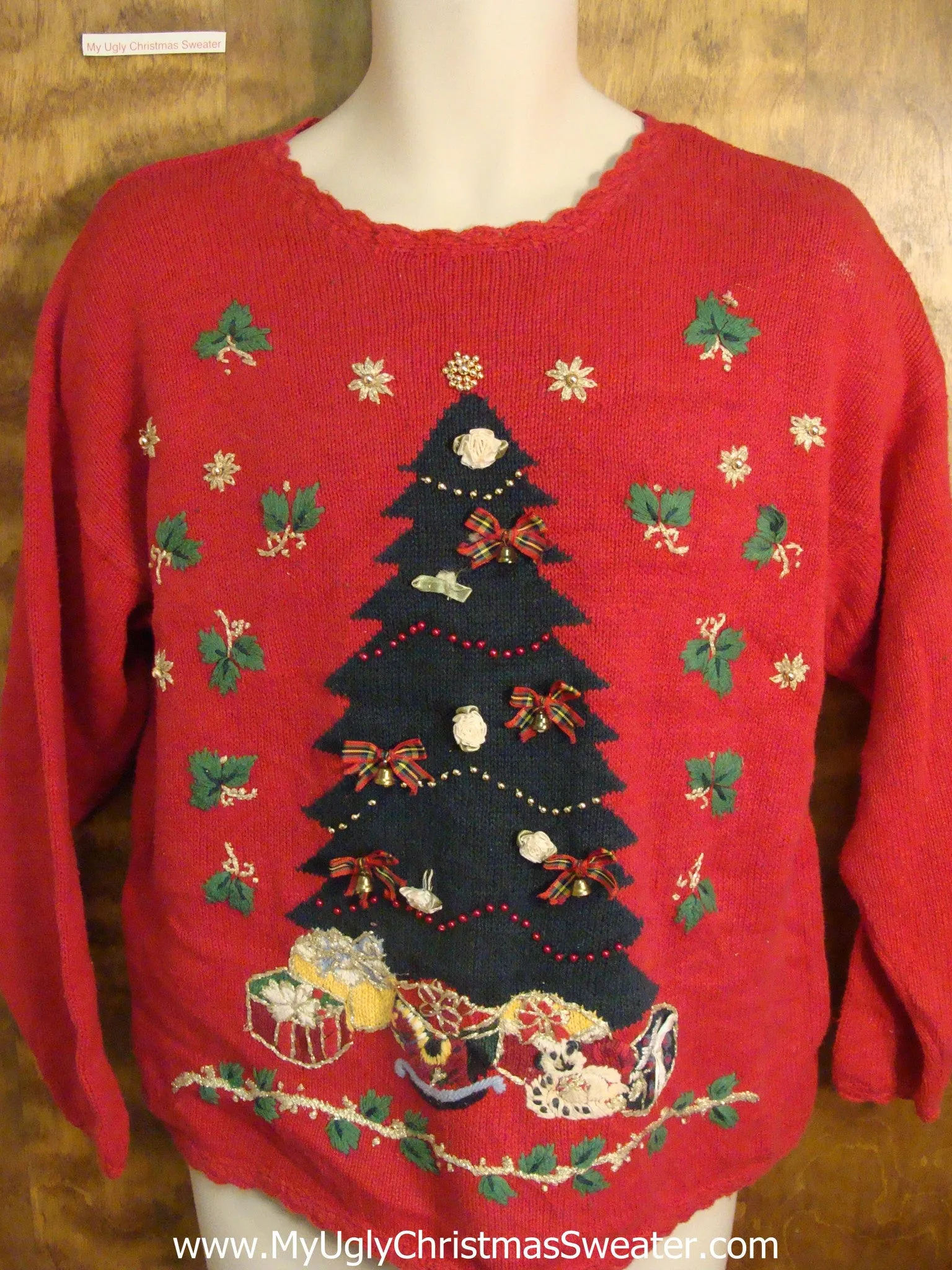 Classic 80s Style Huge Tree Ugly Christmas Sweater