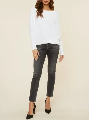 Classic Round Neck Long Sleeve Dolman Top (Assorted Colors)