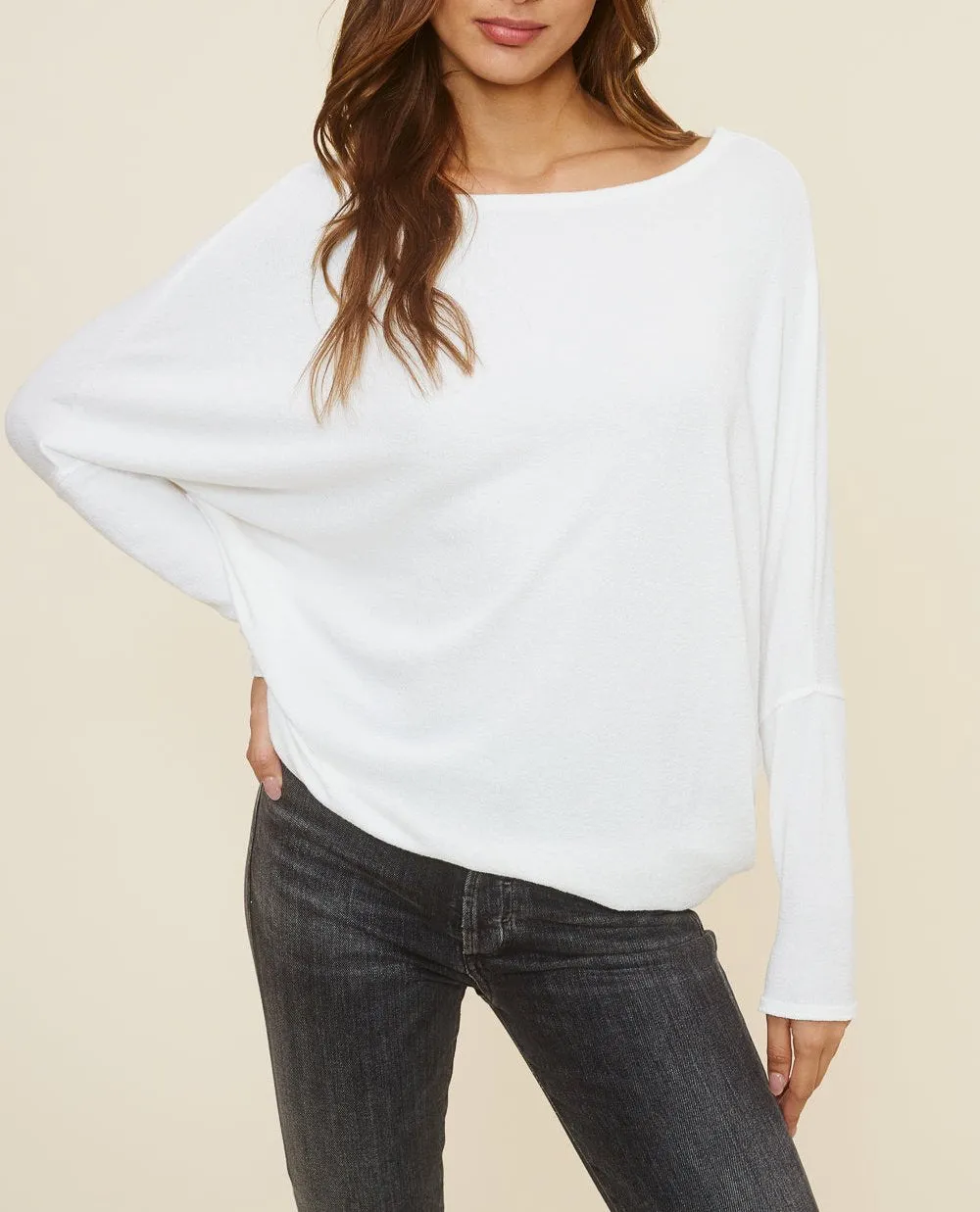 Classic Round Neck Long Sleeve Dolman Top (Assorted Colors)