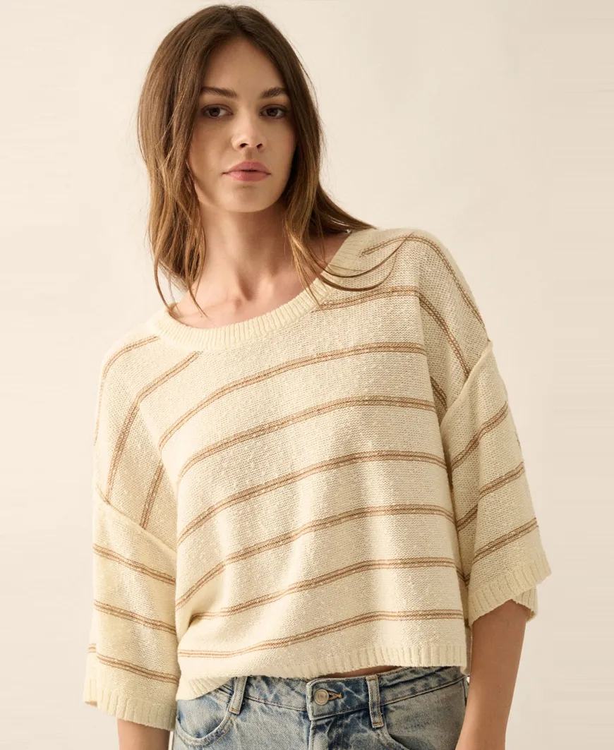 Clayton Brown Sweater Blouse