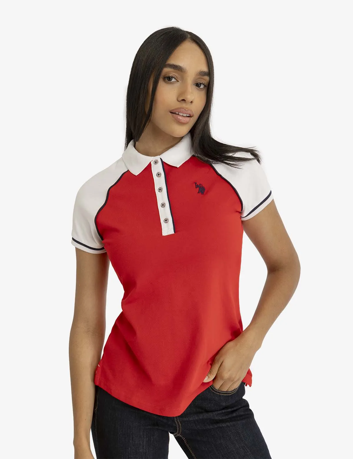 COLORBLOCK RAGLAN POLO SHIRT