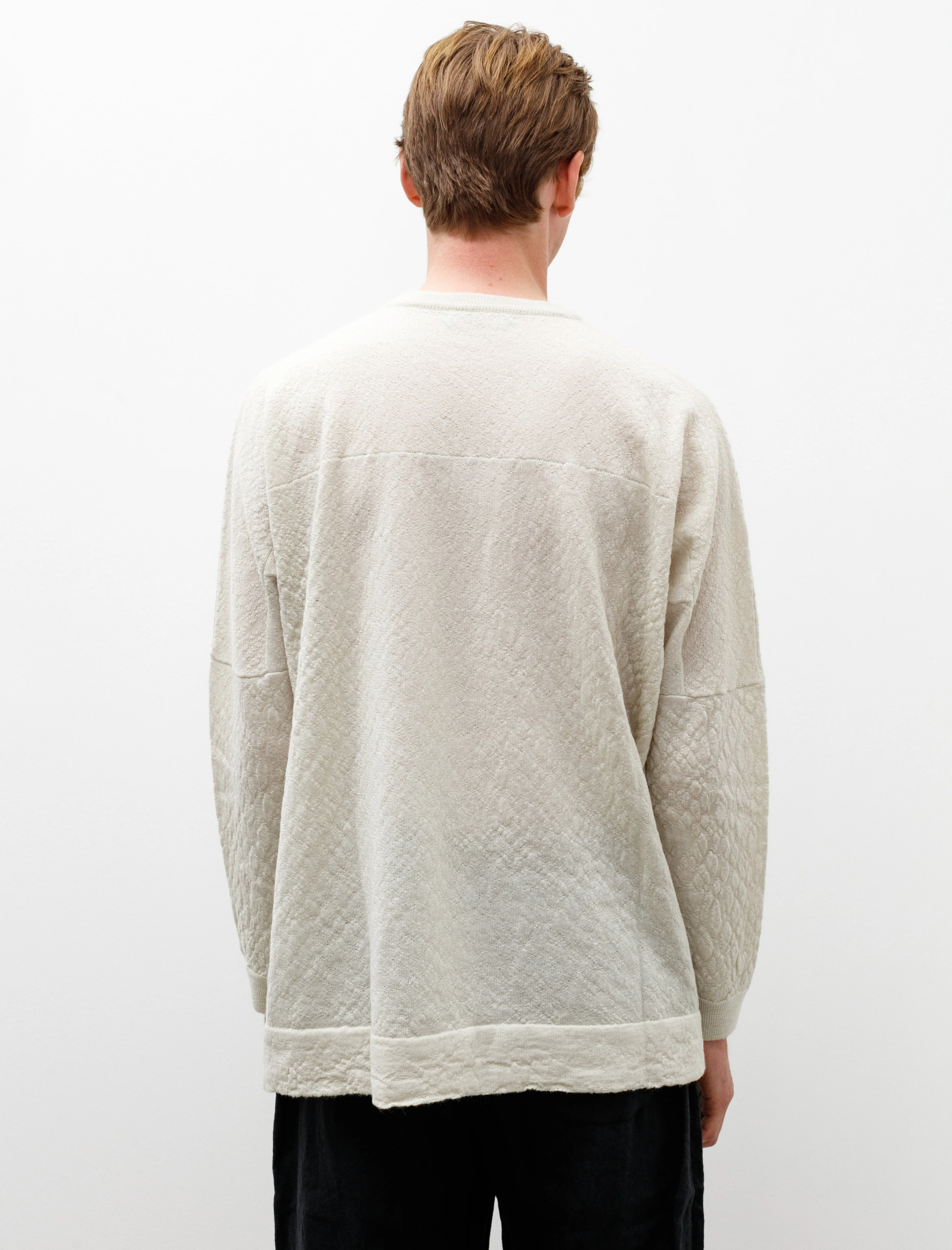 Crew Neck Jumper Dry Wool Concrete