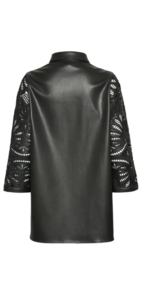 Culture Laser Cut Shirt Jacket