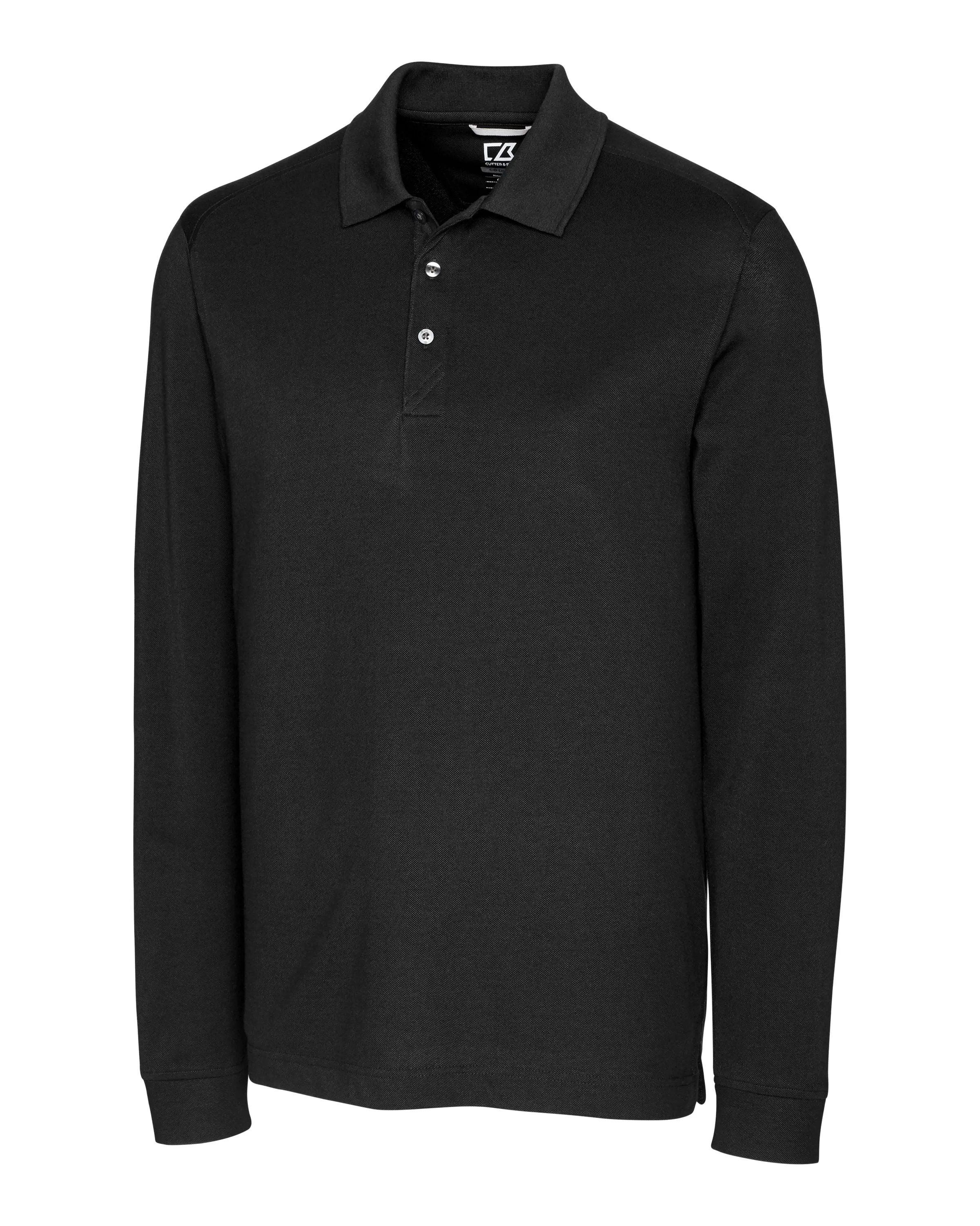 Cutter & Buck Advantage Tri-Blend Pique Mens Long Sleeve Polo