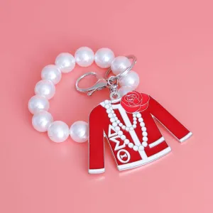 Delta Sigma Theta DST Inspired Sweater Red and White Sorority Keychain - Purse Charm