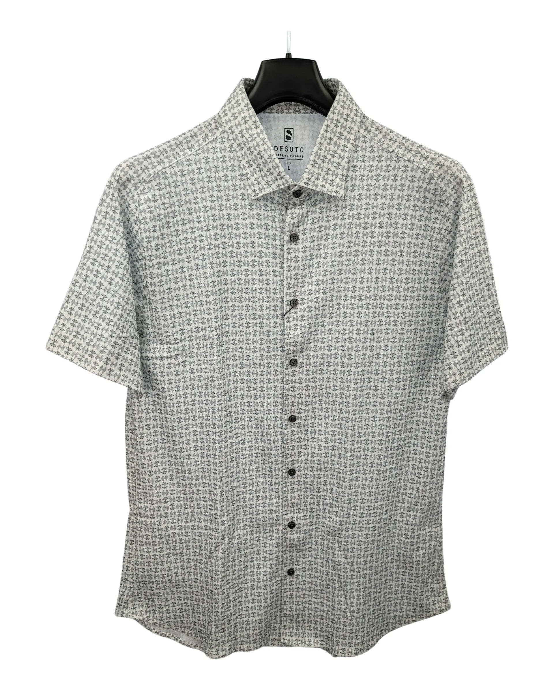 Desoto Geo Pattern Print Jersey Knit Short Sleeve Shirt