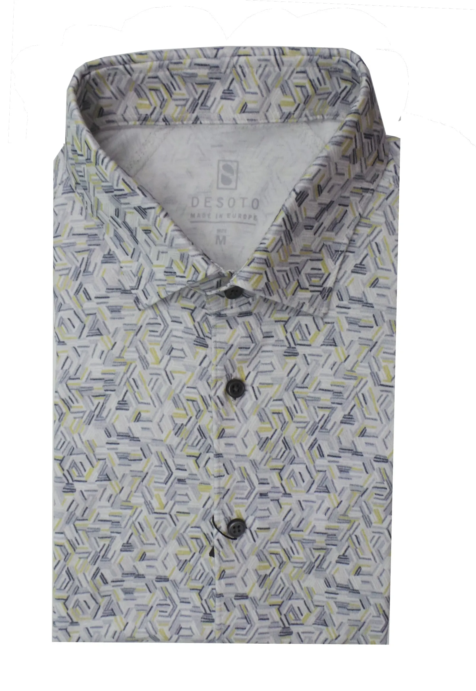 Desoto Geo Pattern Print Jersey Knit Short Sleeve Shirt