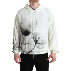 Dolce & Gabbana Elegant Floral Silk Hooded Pullover