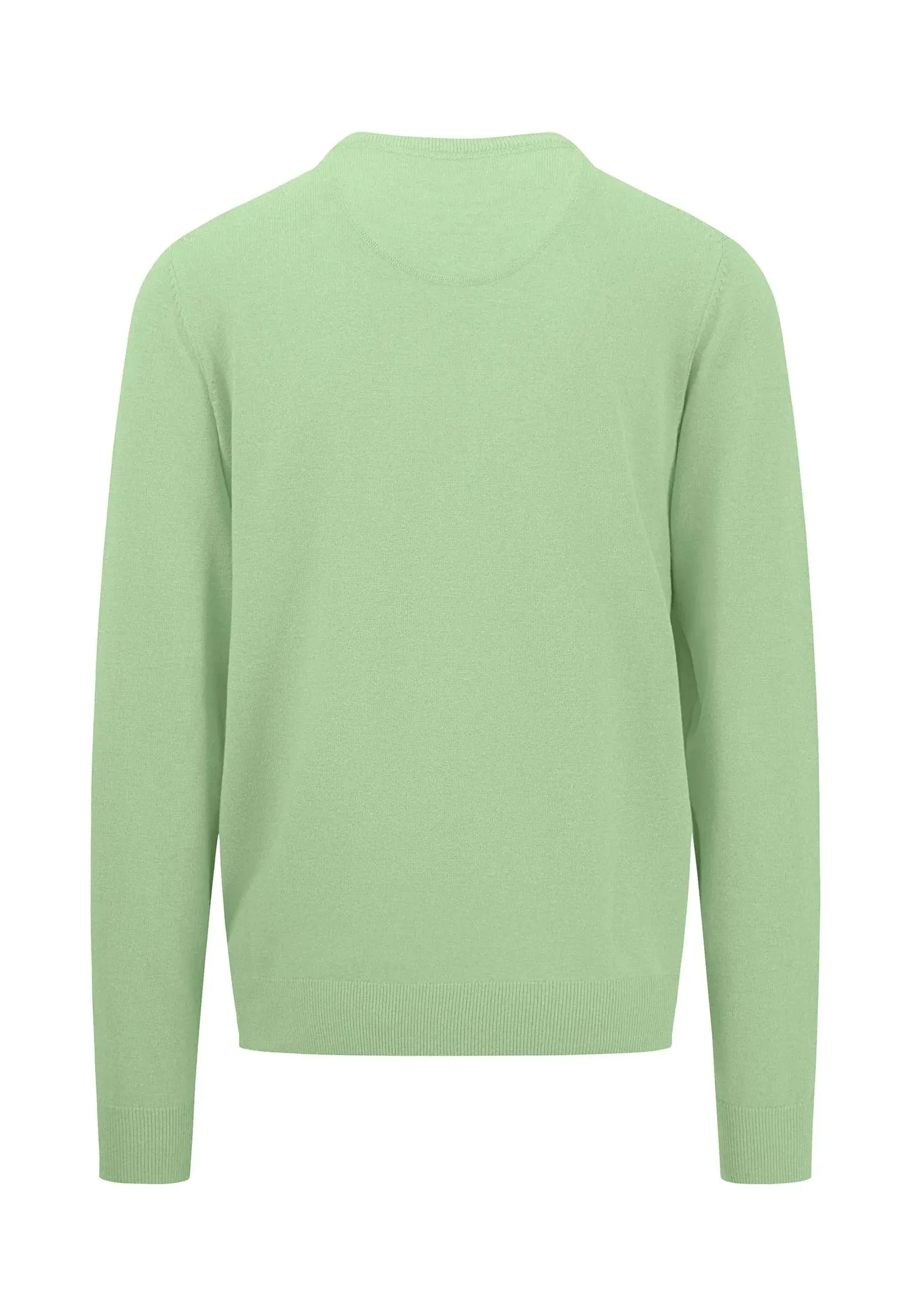 FYNCH HATTON Crew Neck Sweater - Men's Fine Knit – Soft Green