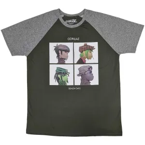 Gorillaz Unisex Raglan T-Shirt: Demon Days