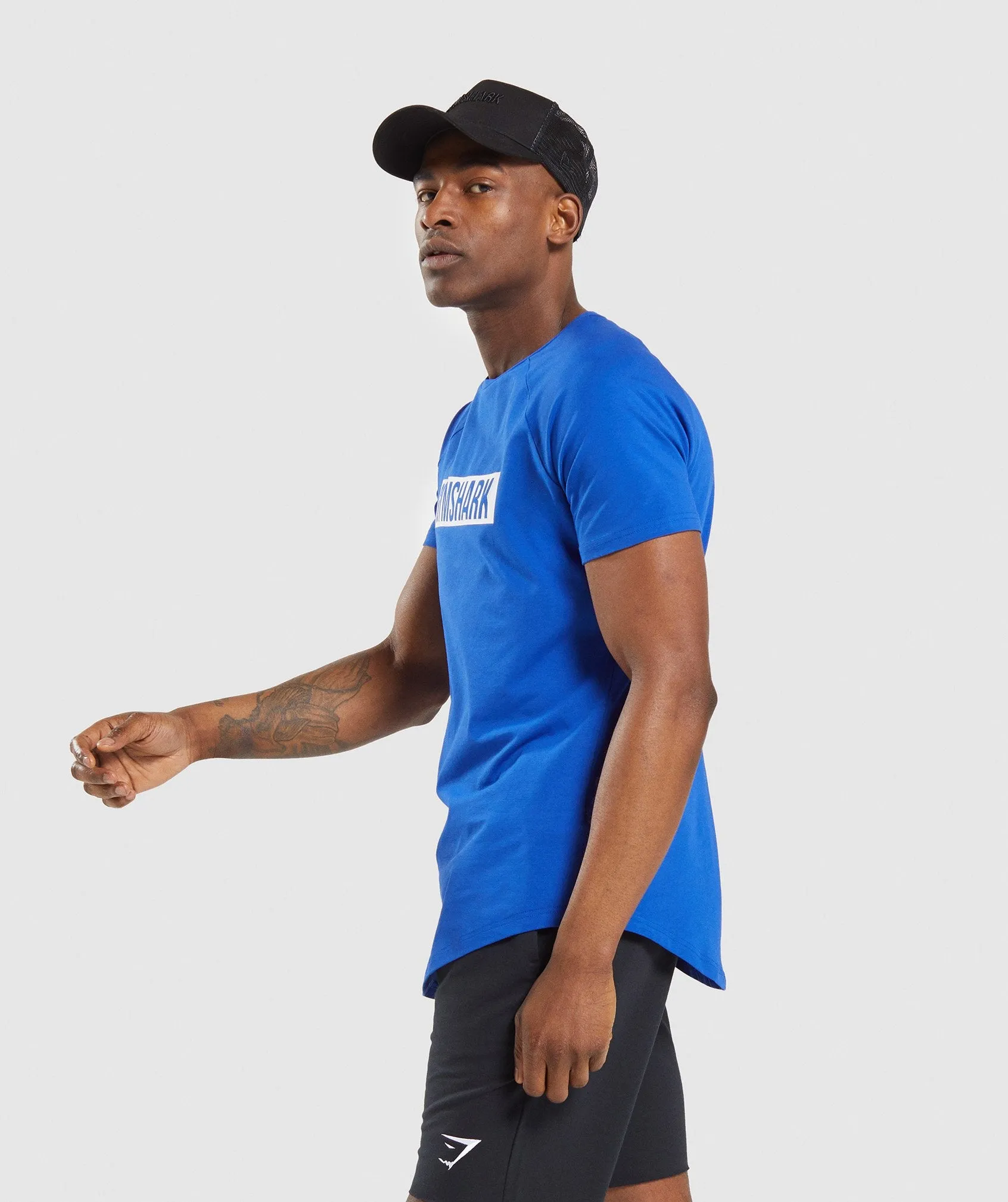 Gymshark Block T-Shirt - Blue/White