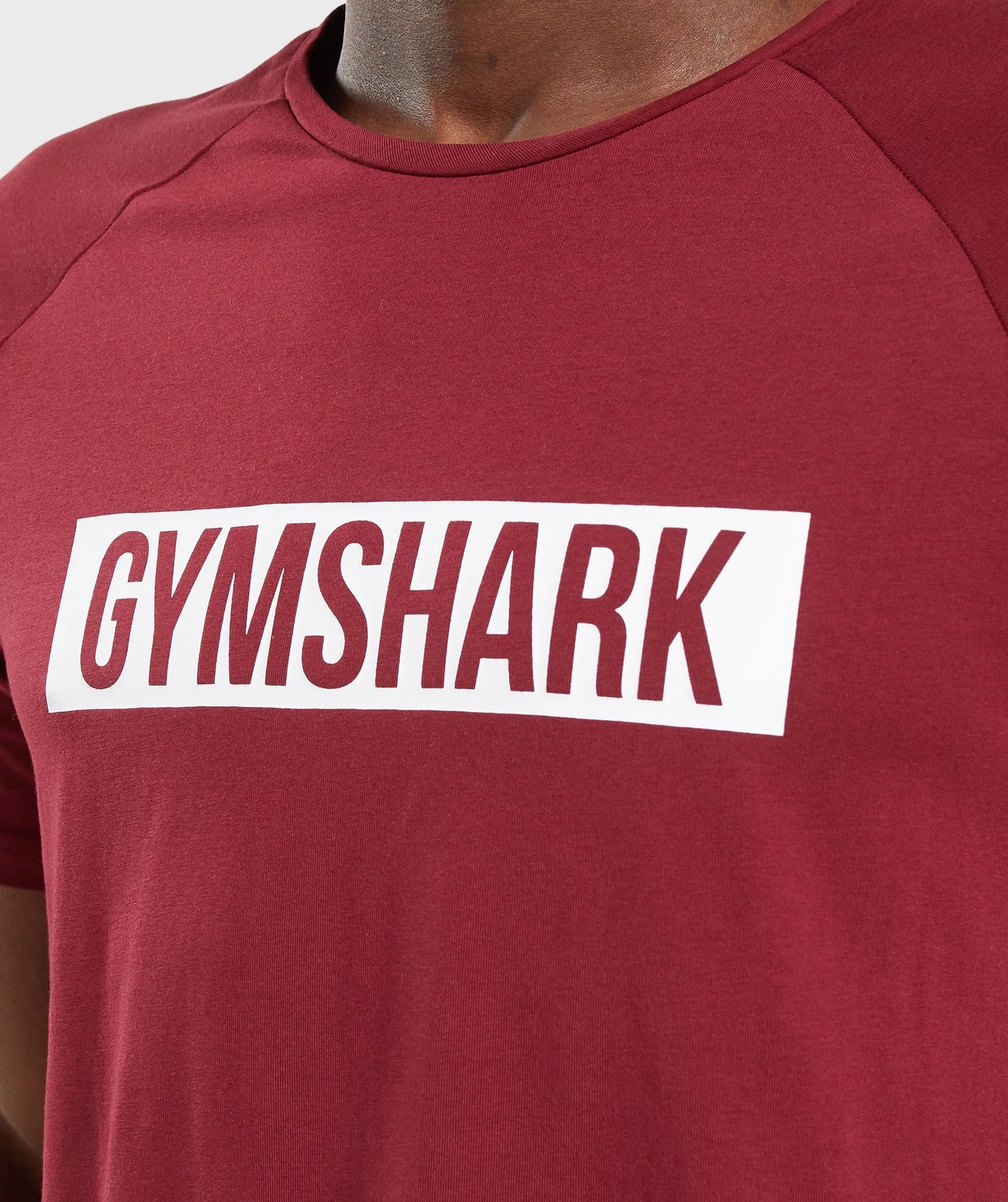 Gymshark Block T-Shirt - Claret/White