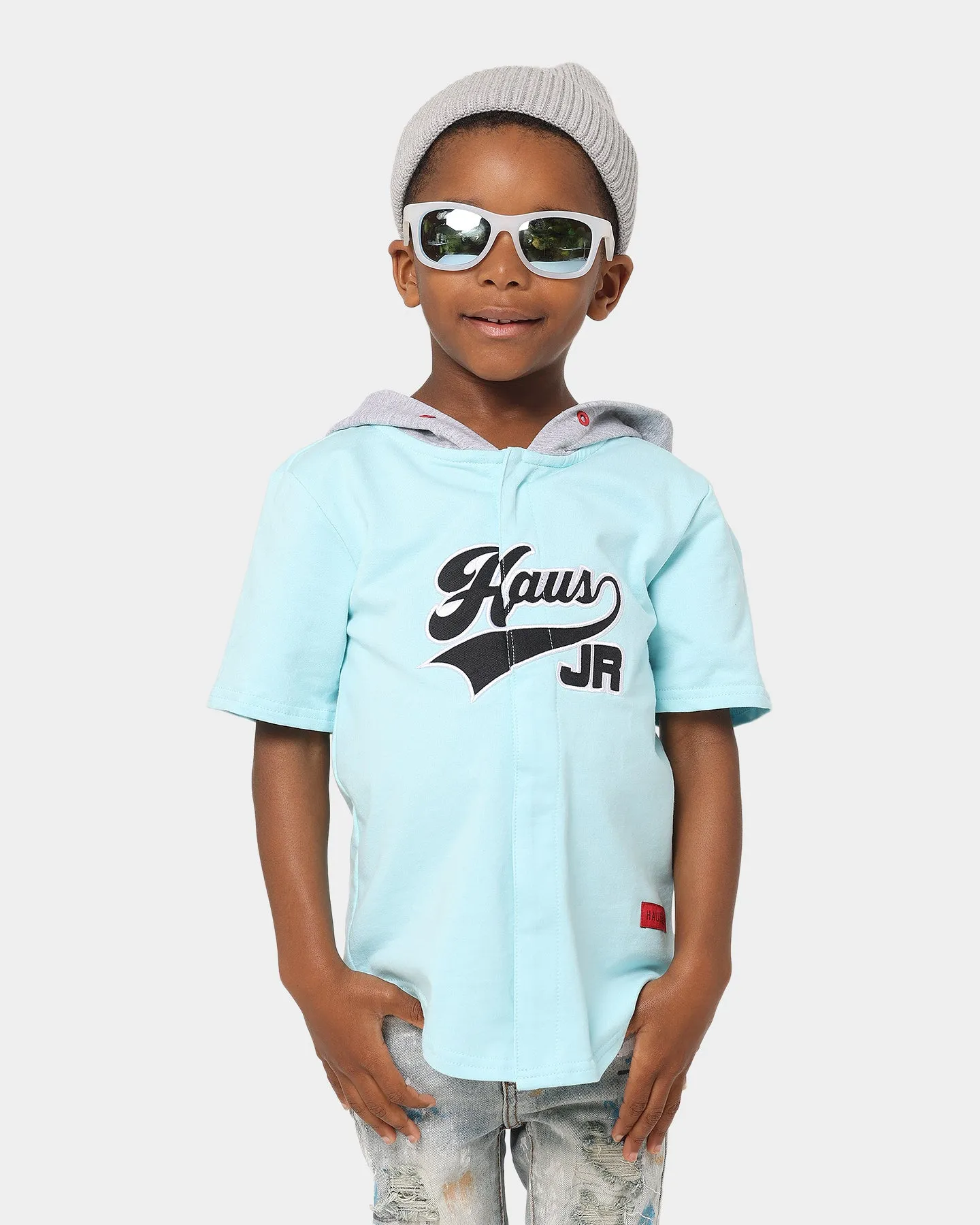 Haus Of JR Kid's Ryan Hooded Jersey Aqua