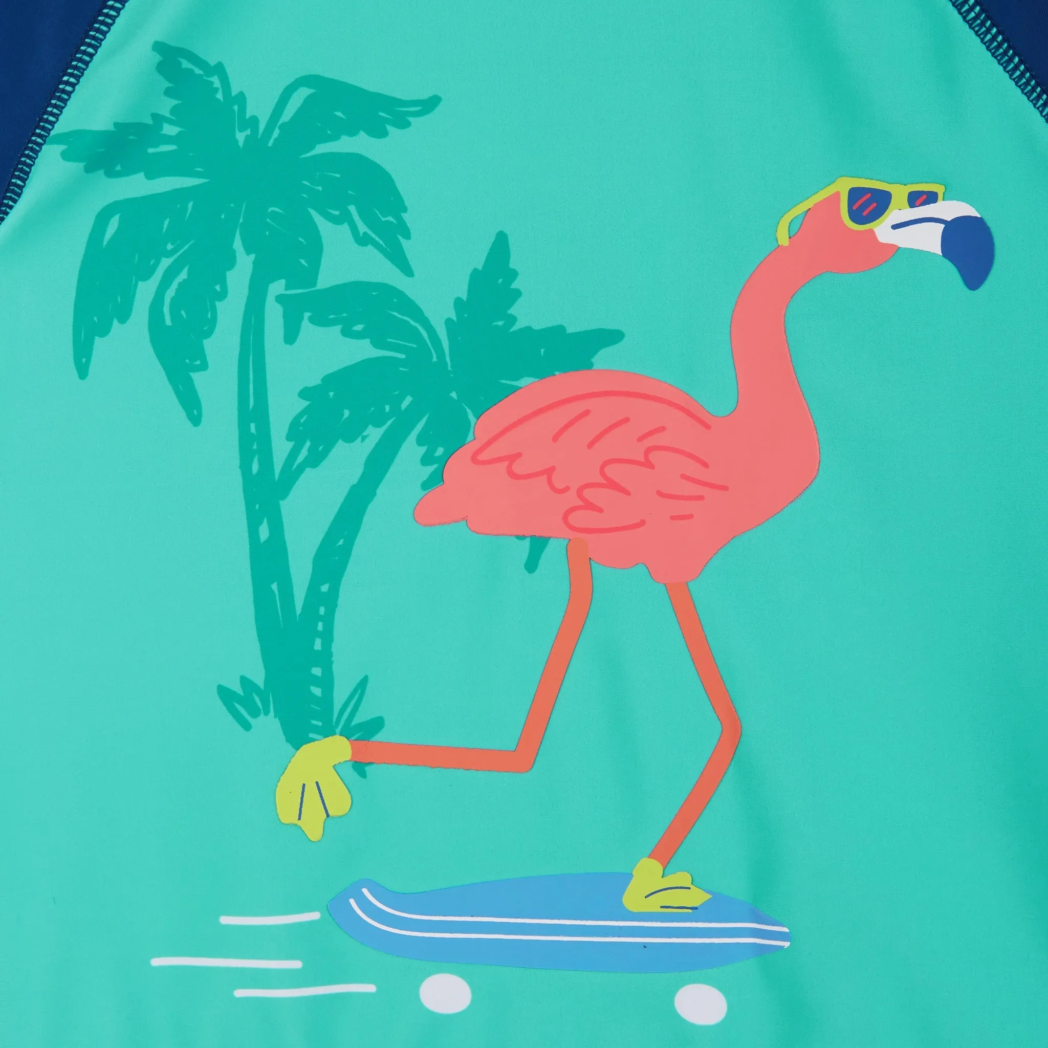 Infant Rashguard And Boardshort Set | Skate & Surf Flamingo Graphic