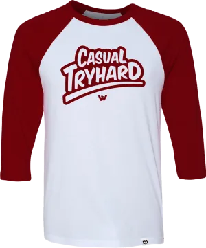 JUSTIN WONG - 'Casual Tryhard' Raglan Shirt - Maroon