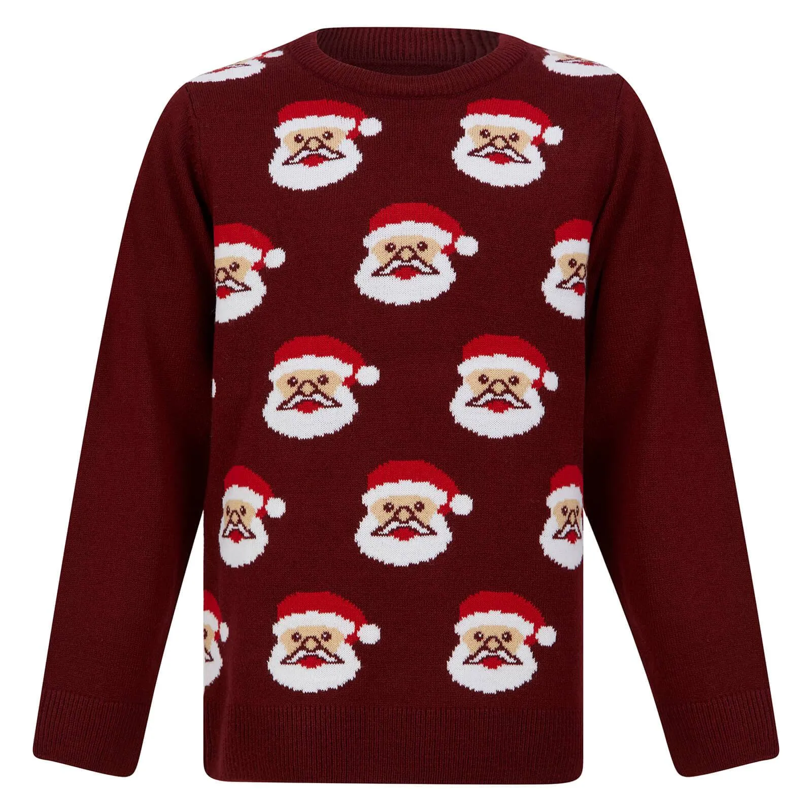 Kids Christmas Jumper Novelty Santa Claus Faces