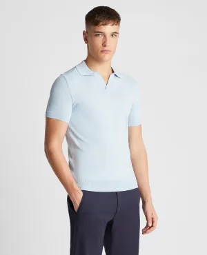 Knitted Short-Sleeve Polo