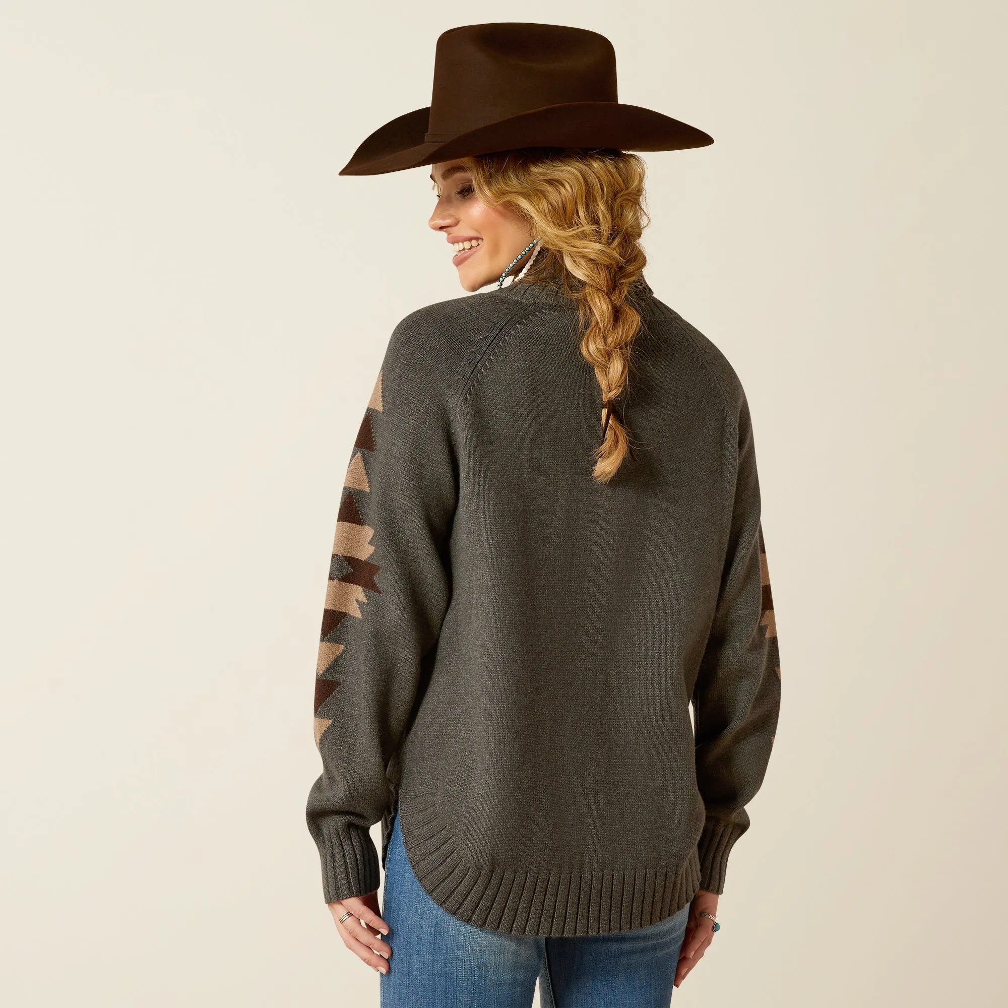 Ladies Ariat Heather Grey Madison Sweater - 10052048