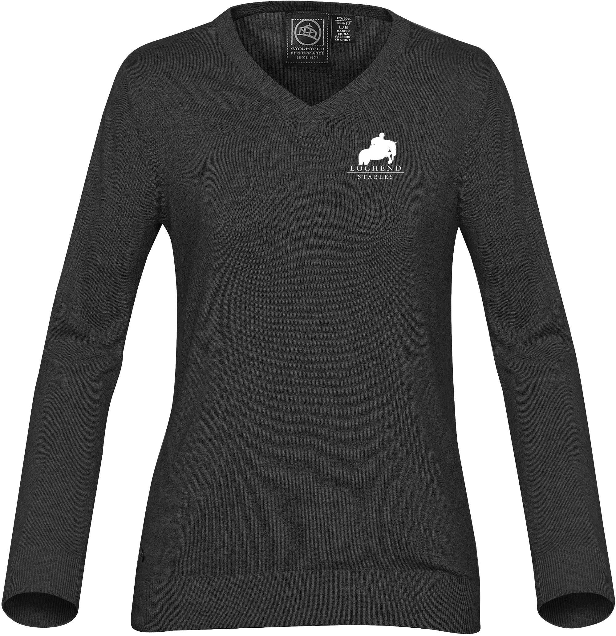 Lochend Stables 'Laguna' V-Neck Knit Sweater.