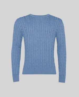 Magee - Valentia Cotton Cable Knit, Blue