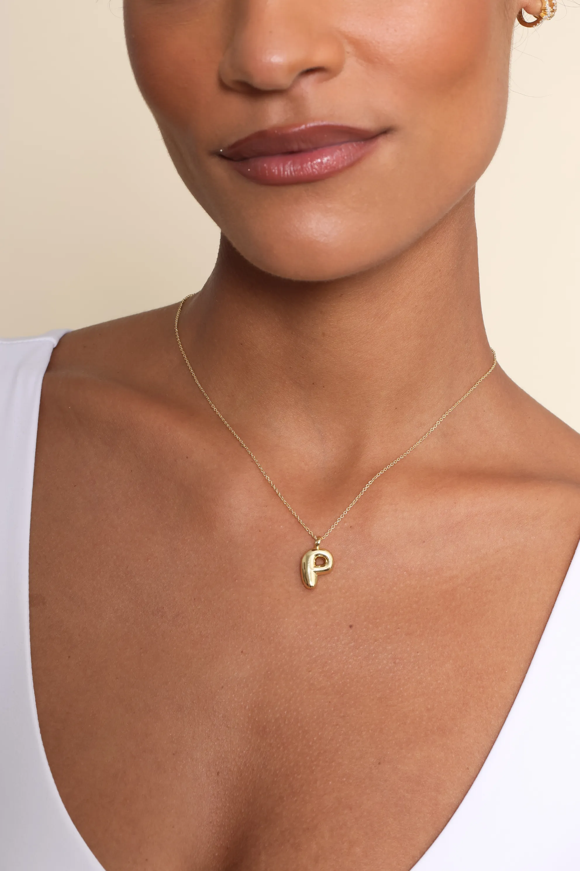 Maisie Bubble Initial Necklace