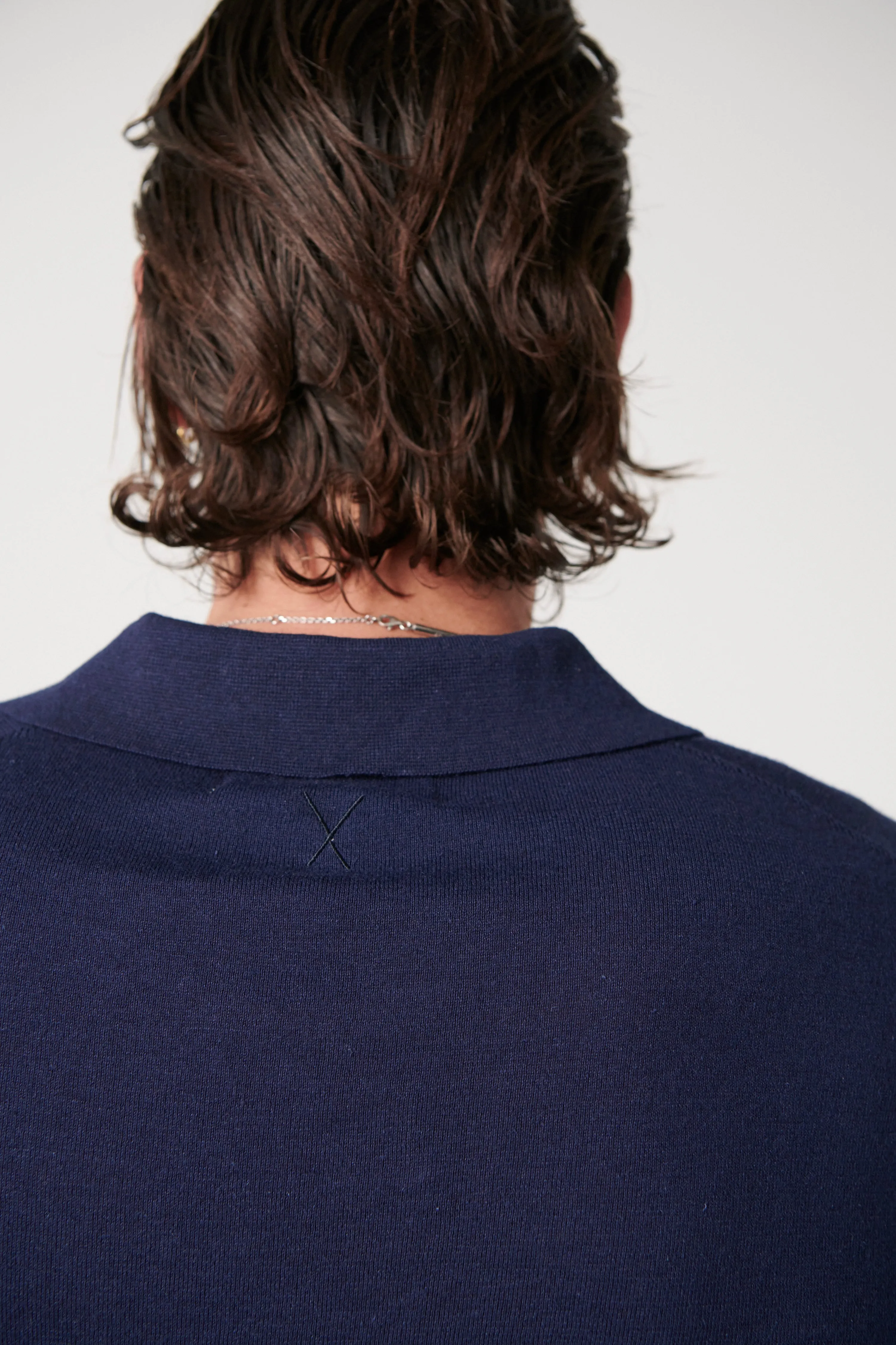 MAVERICK KNITTED POLO - NAVY