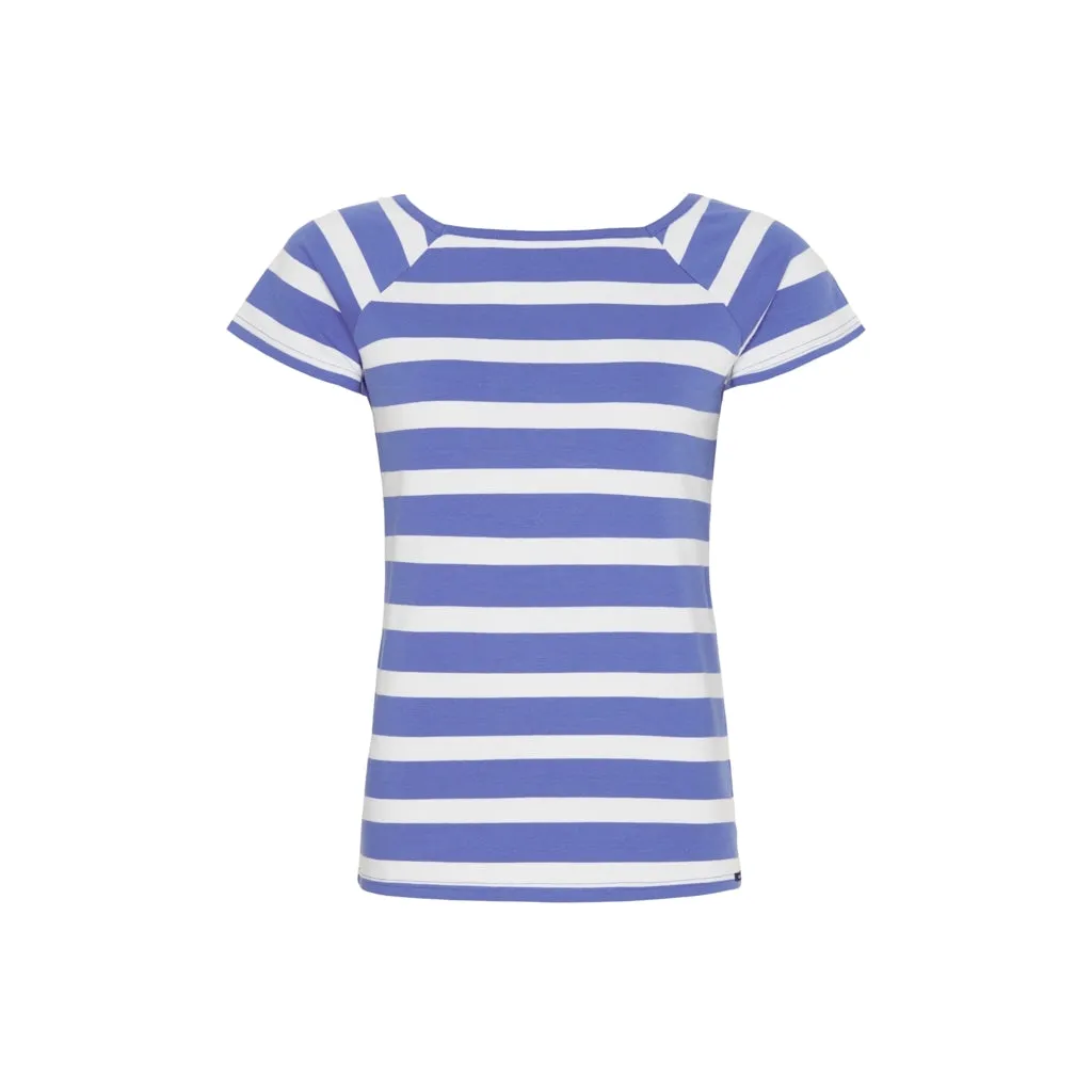 Melanie Striped Short Sleeve Tee - Blue/Pearl