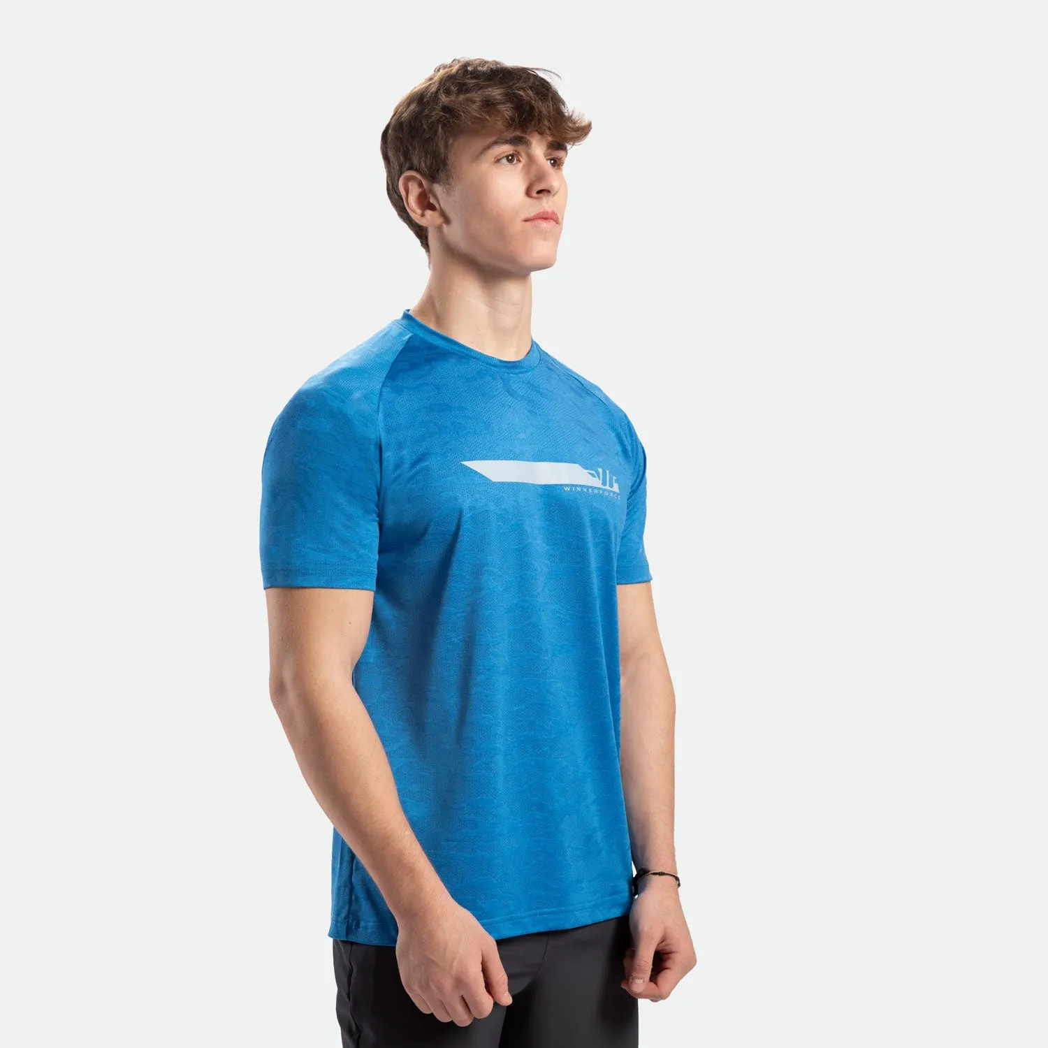 MEN-GO BEYOND-CAMO-T-SHIRT (AZURE-BLUE)