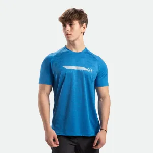 MEN-GO BEYOND-CAMO-T-SHIRT (AZURE-BLUE)