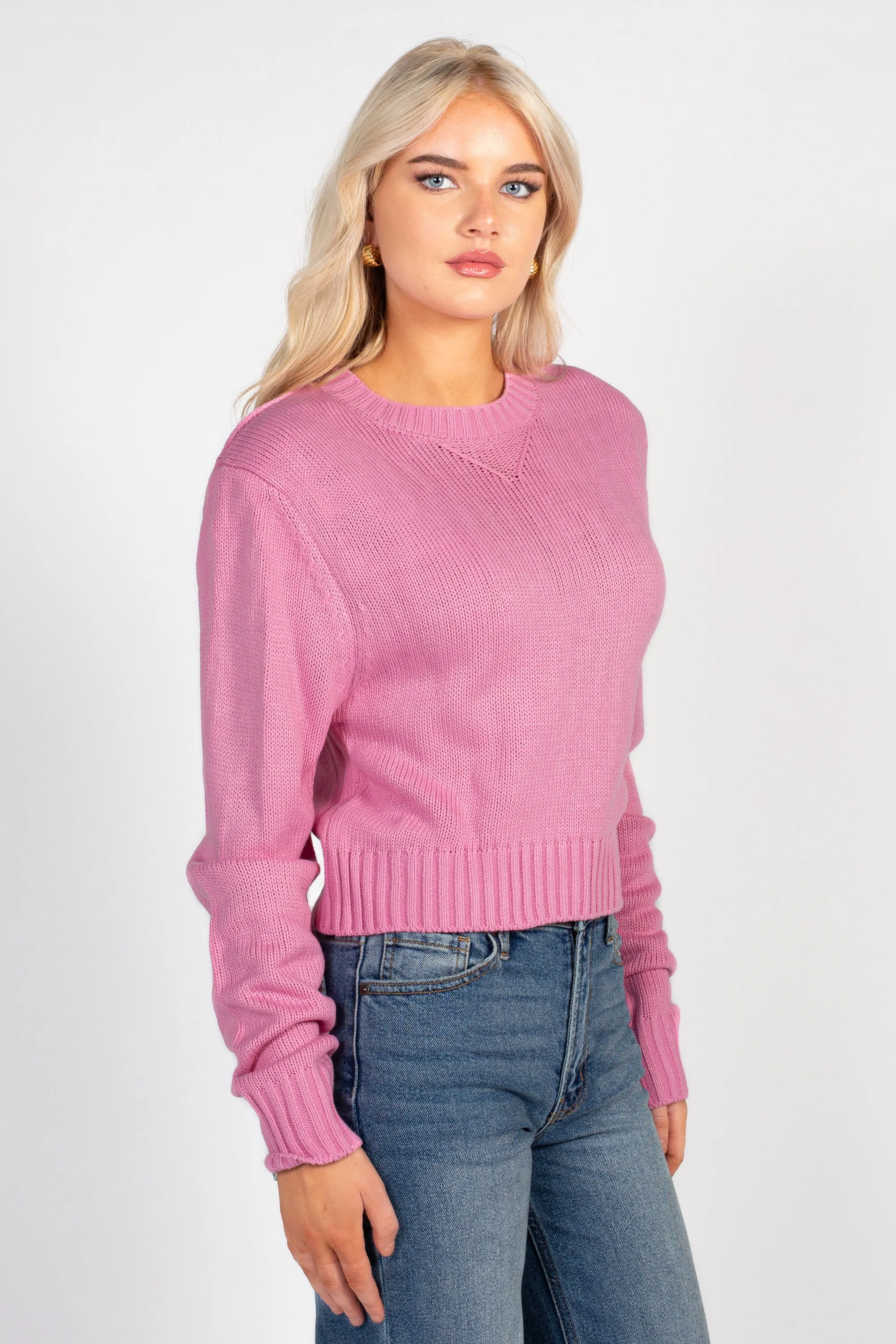 Mila Ribbed Crew Neck Sweater