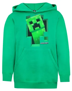 Minecraft Green Creeper Boys Hoodie Kids Long Sleeve Hooded Sweater