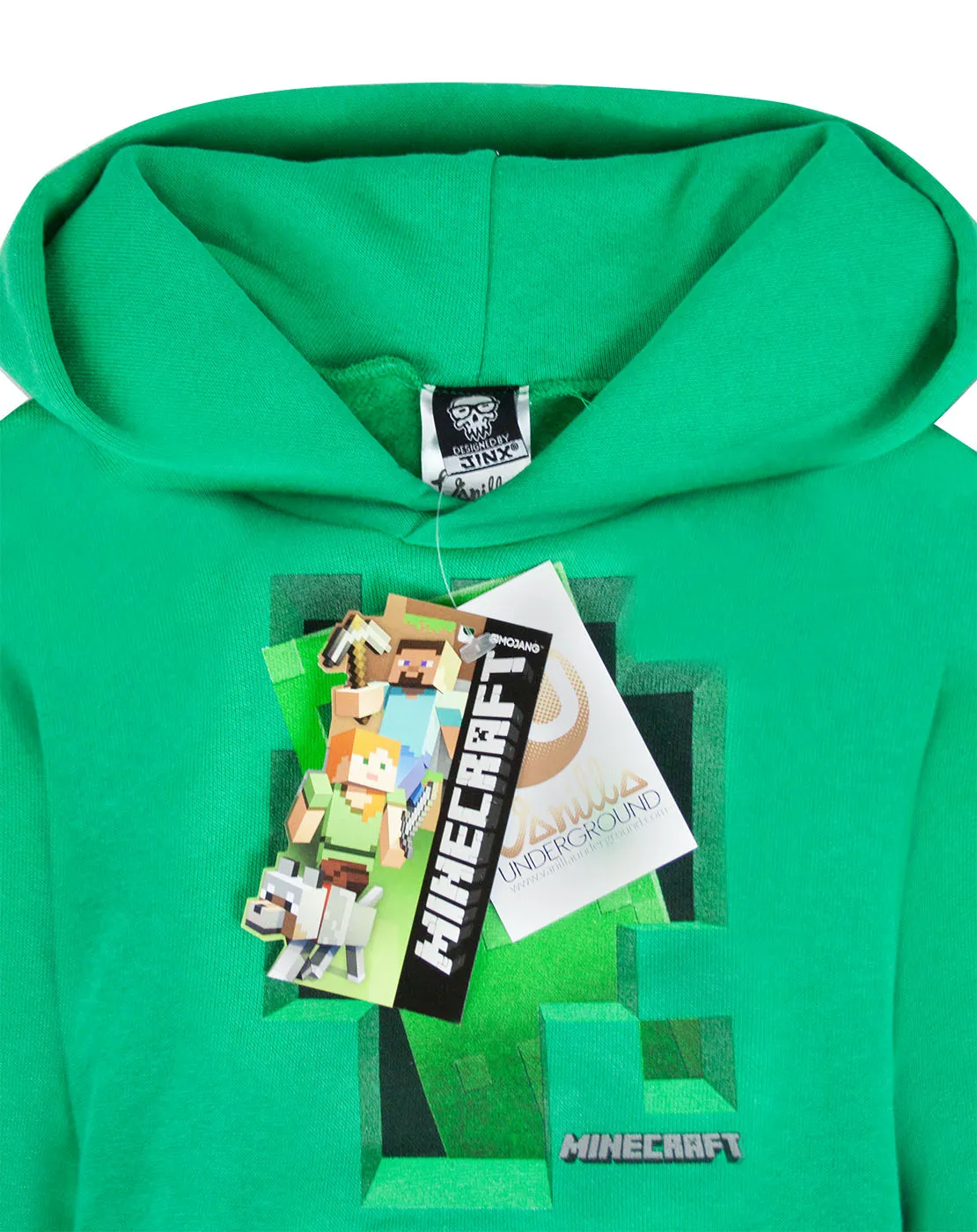 Minecraft Green Creeper Boys Hoodie Kids Long Sleeve Hooded Sweater