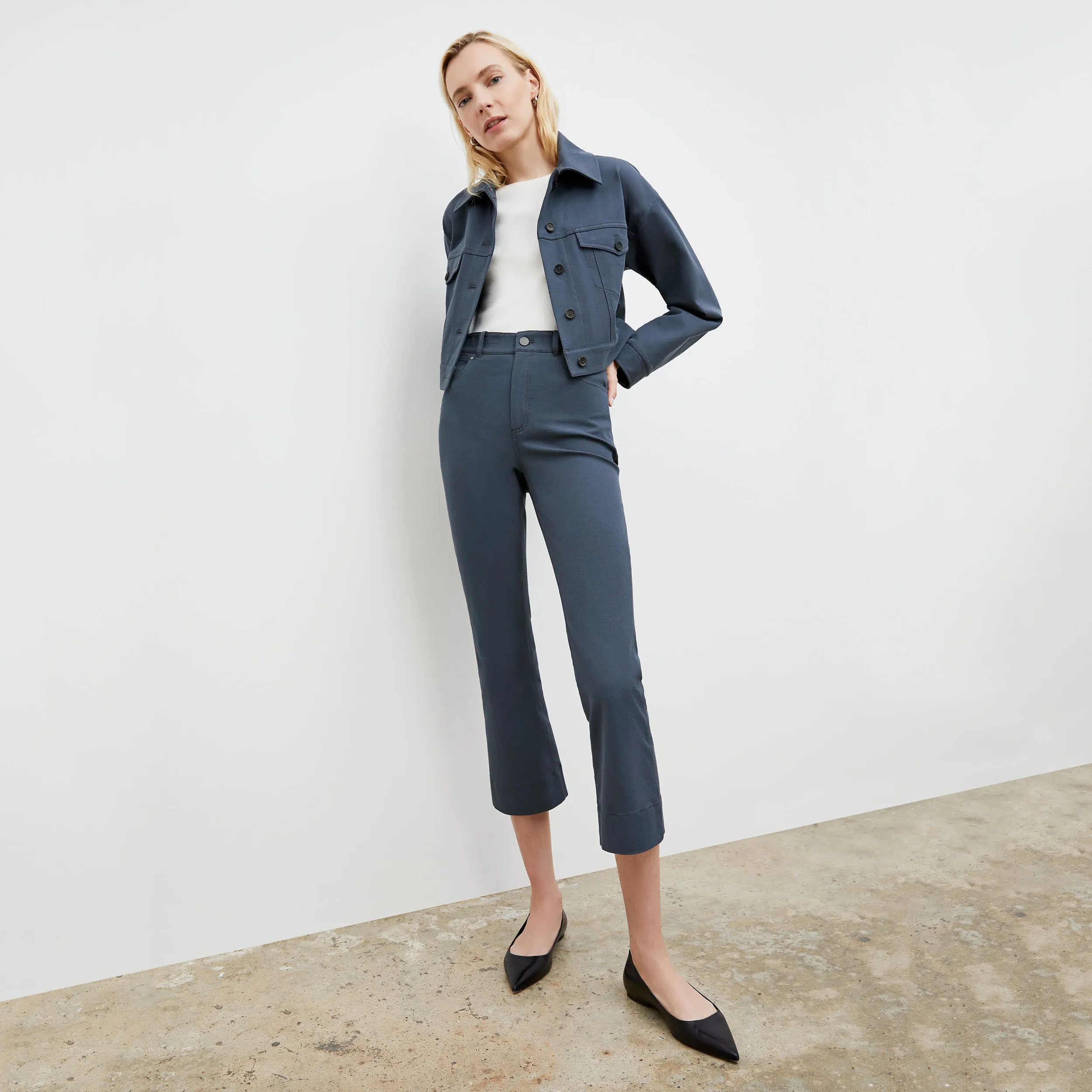 M.M. LAFLEUR - Anna Jacket - Eco Better Than Denim :: Dusty Indigo